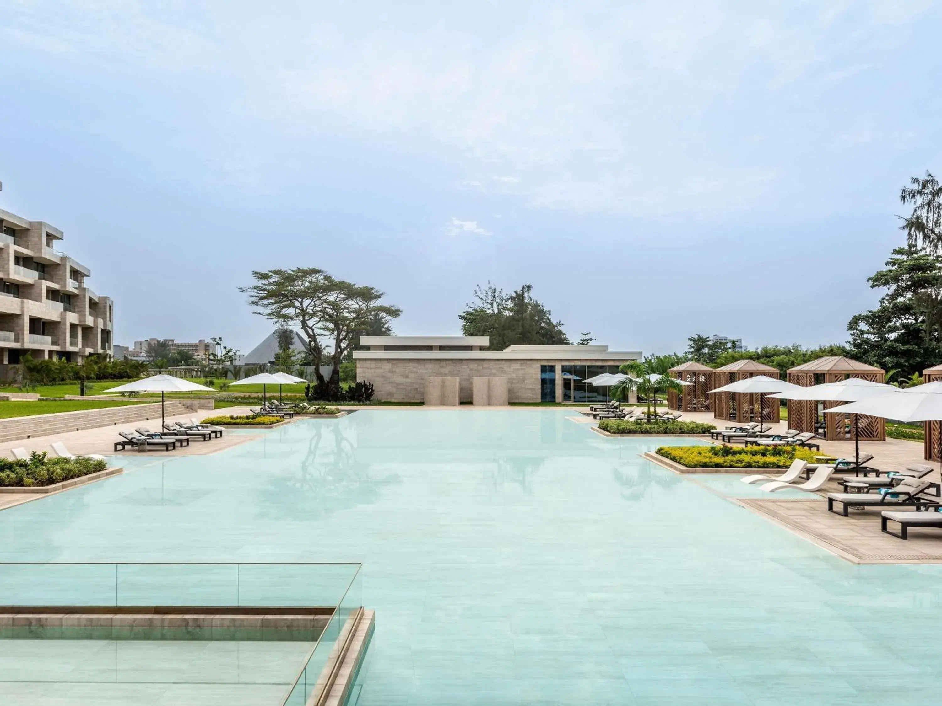 Pool view in Sofitel Cotonou Marina Hotel & Spa Pool view in Sofitel Cotonou Marina Hotel & Spa