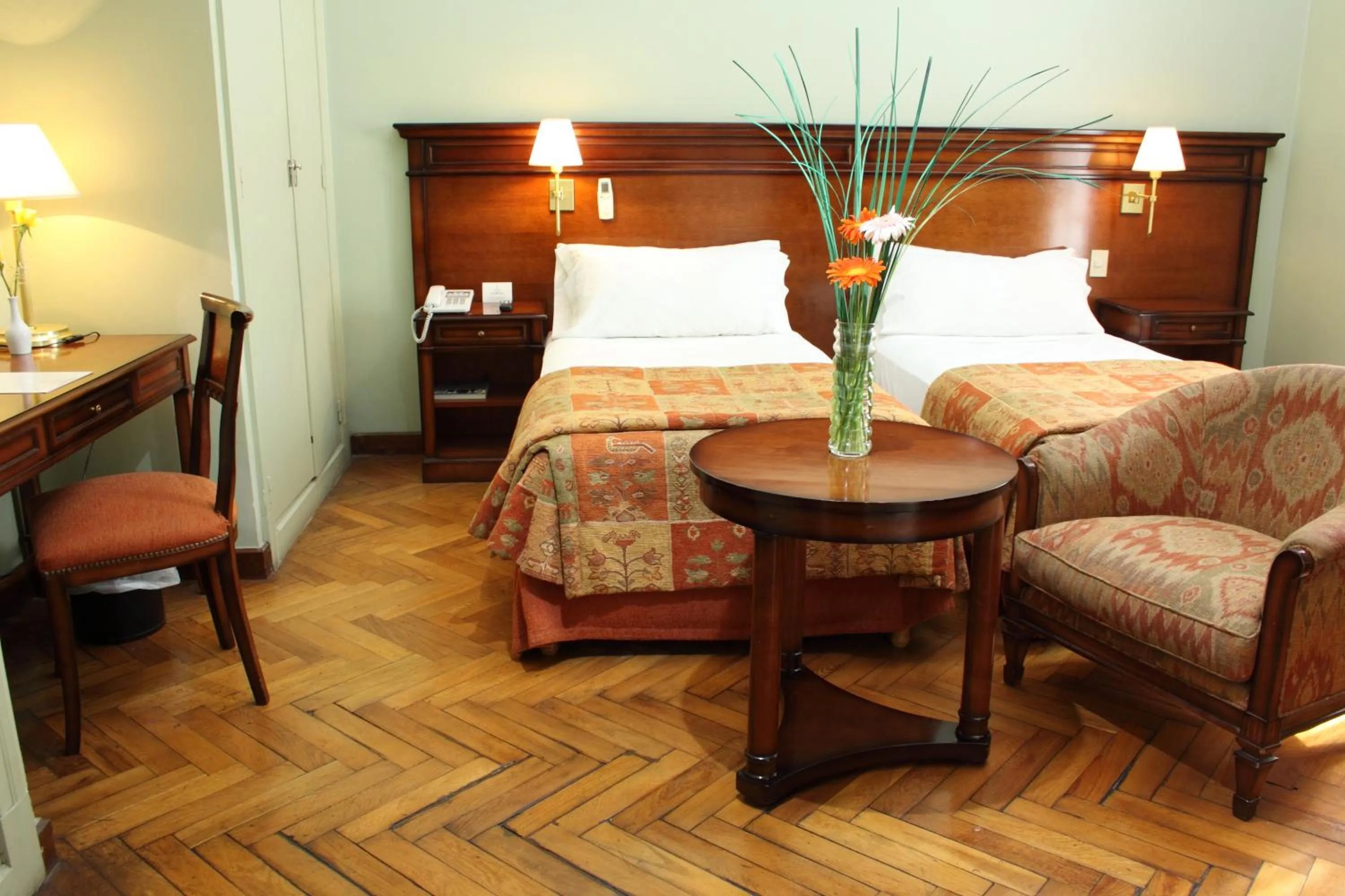 Decorative detail, Bed in Hotel Colonial San Nicolás