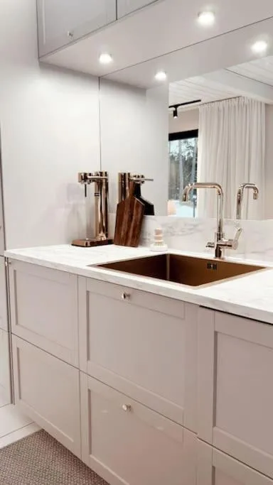 Kitchen or kitchenette in Beautiful Villa by the sea