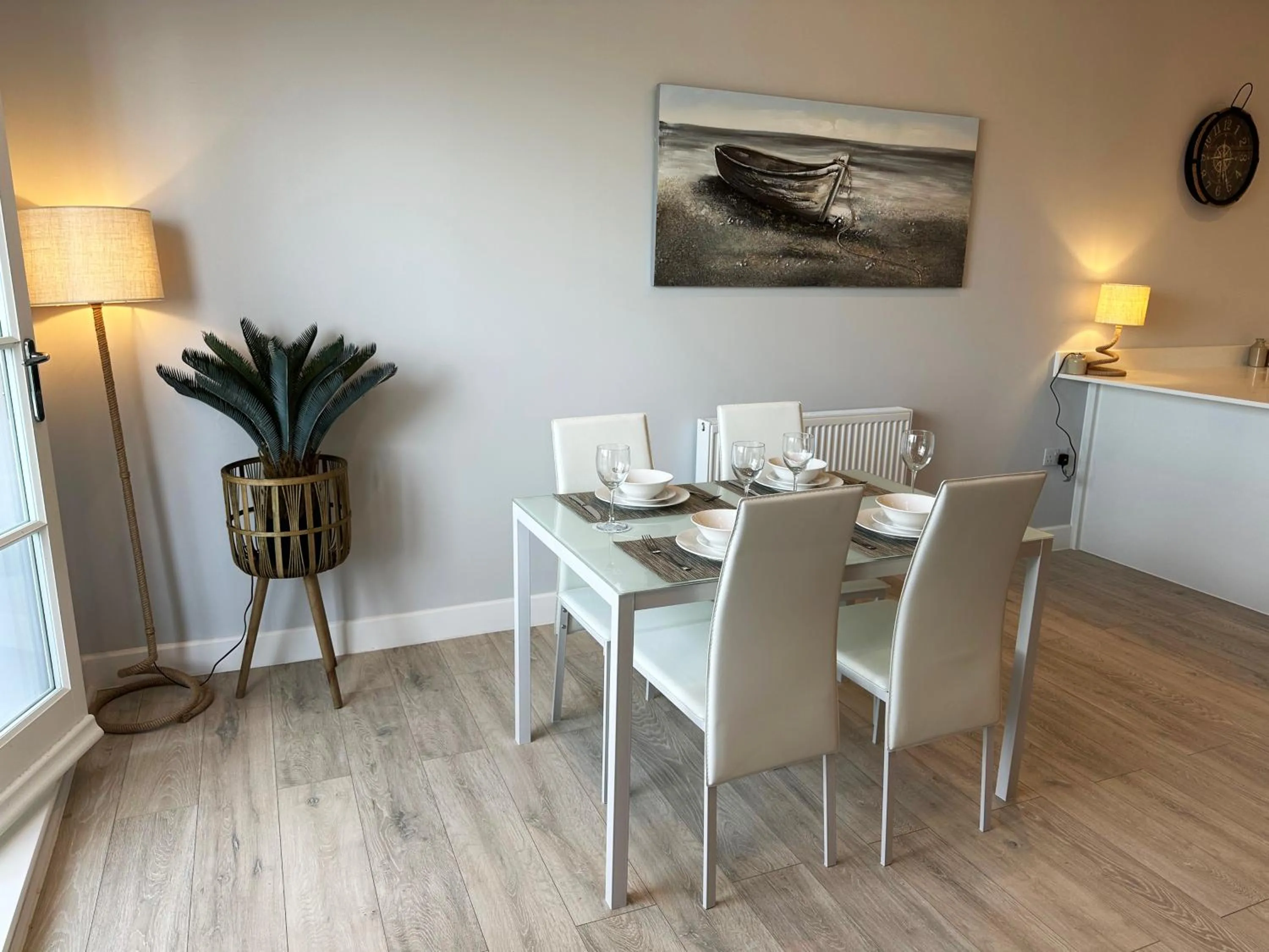 Seating area in Ocean View Suite - Near Hythe - On Beach Seafront - Private Parking