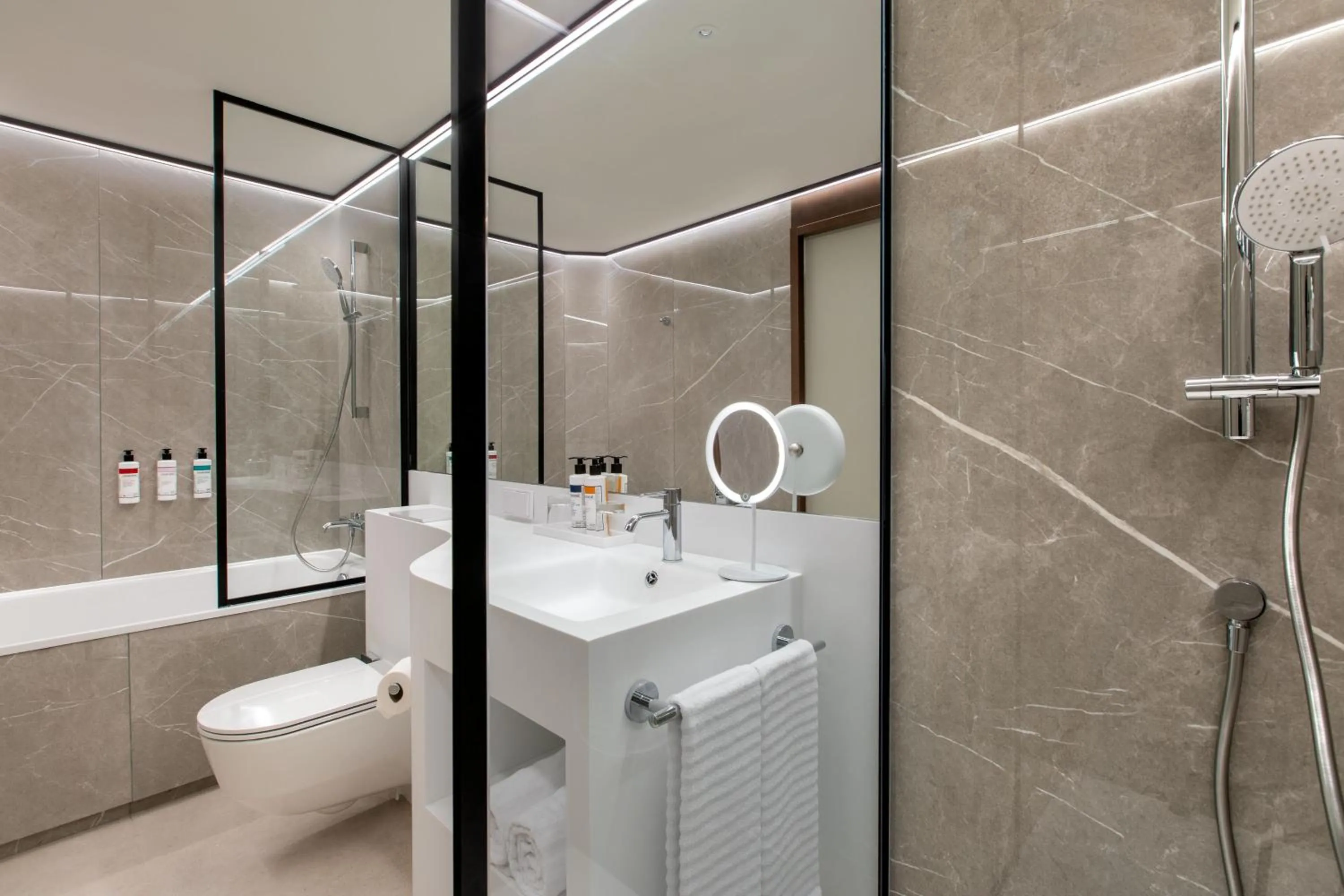 Bathroom in Labtwentytwo Barcelona, a Tribute Portfolio Hotel by Marriott