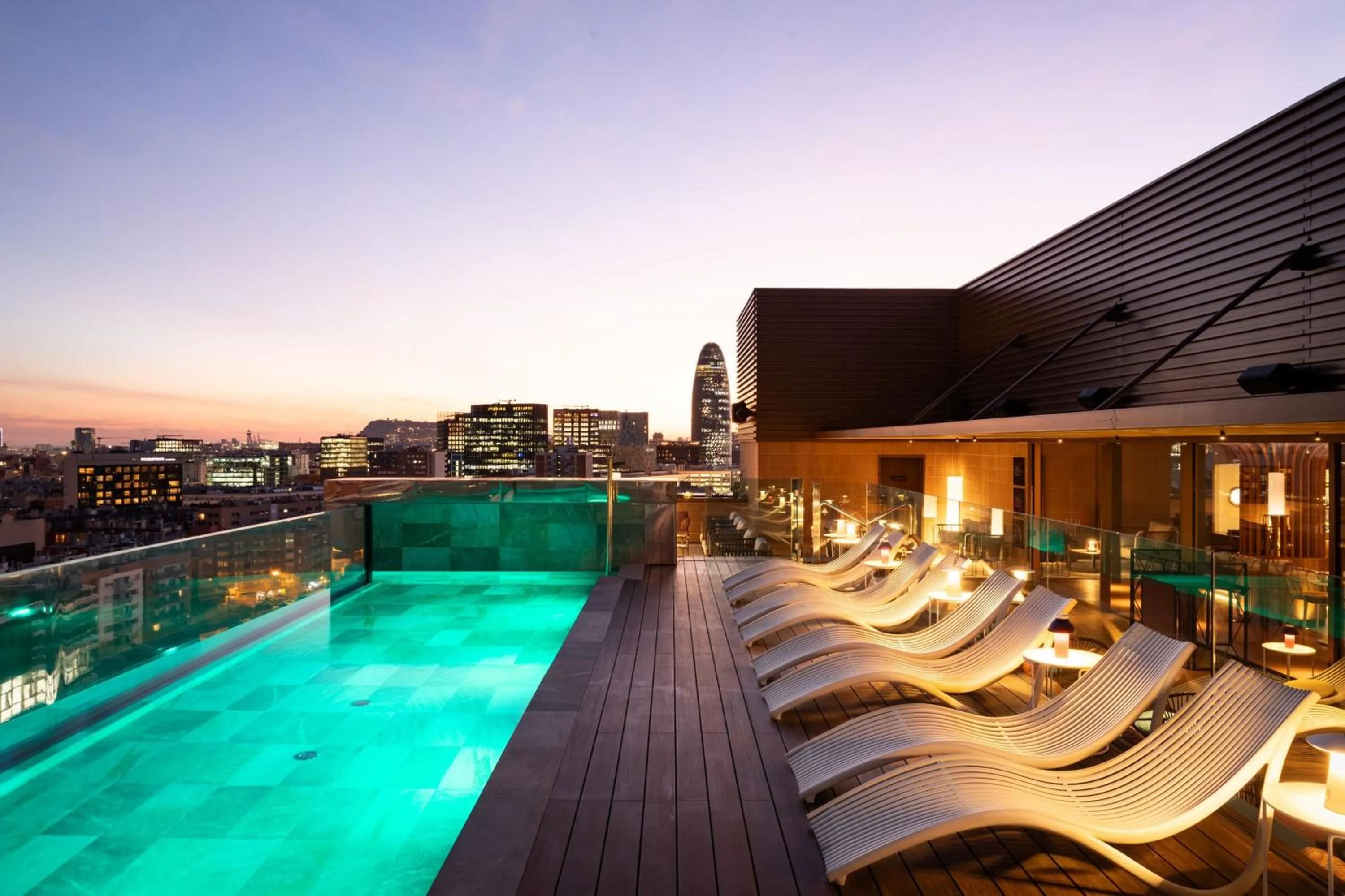 Swimming pool in Labtwentytwo Barcelona, a Tribute Portfolio Hotel by Marriott