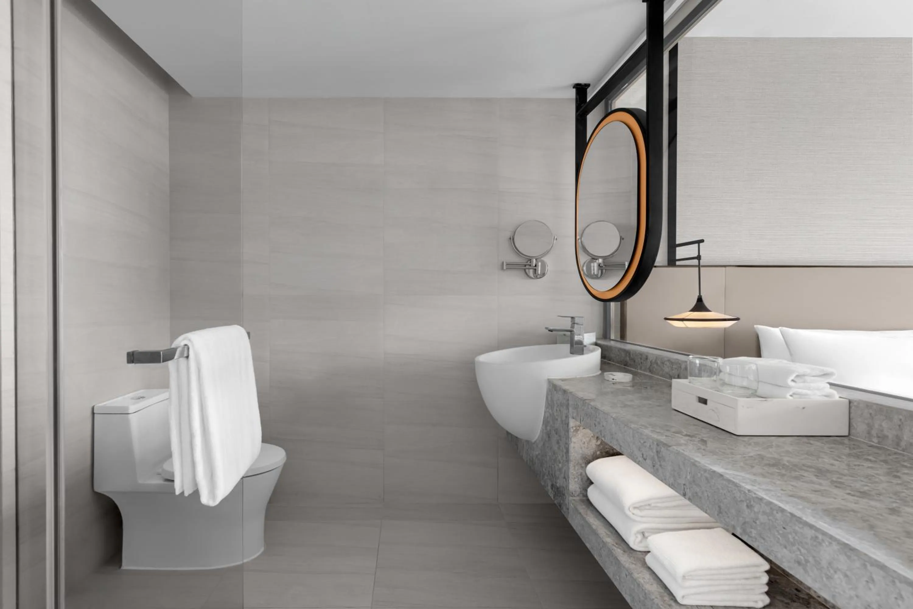 Bathroom in Courtyard by Marriott Bangkok Suvarnabhumi Airport