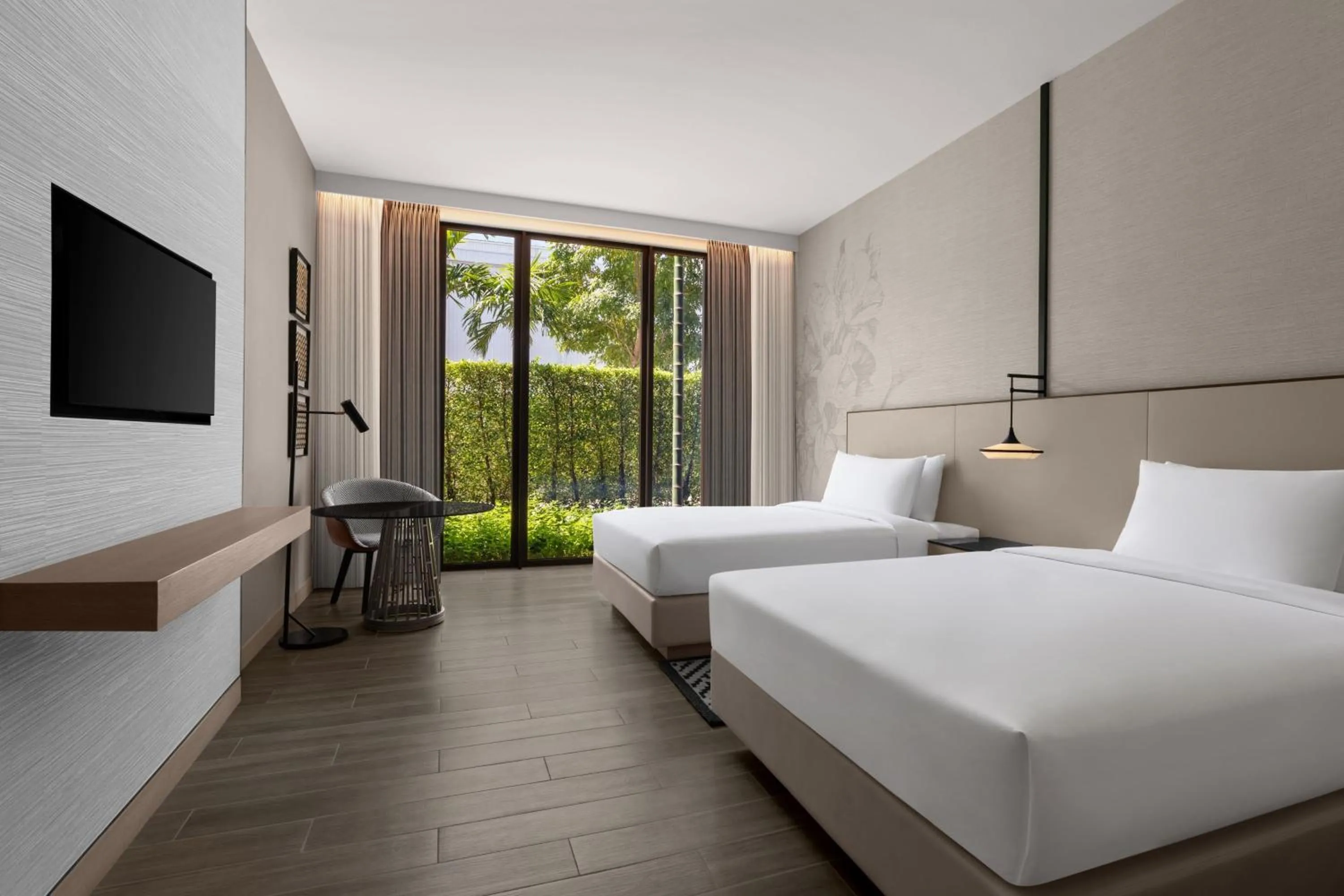 Photo of the whole room, Bed in Courtyard by Marriott Bangkok Suvarnabhumi Airport