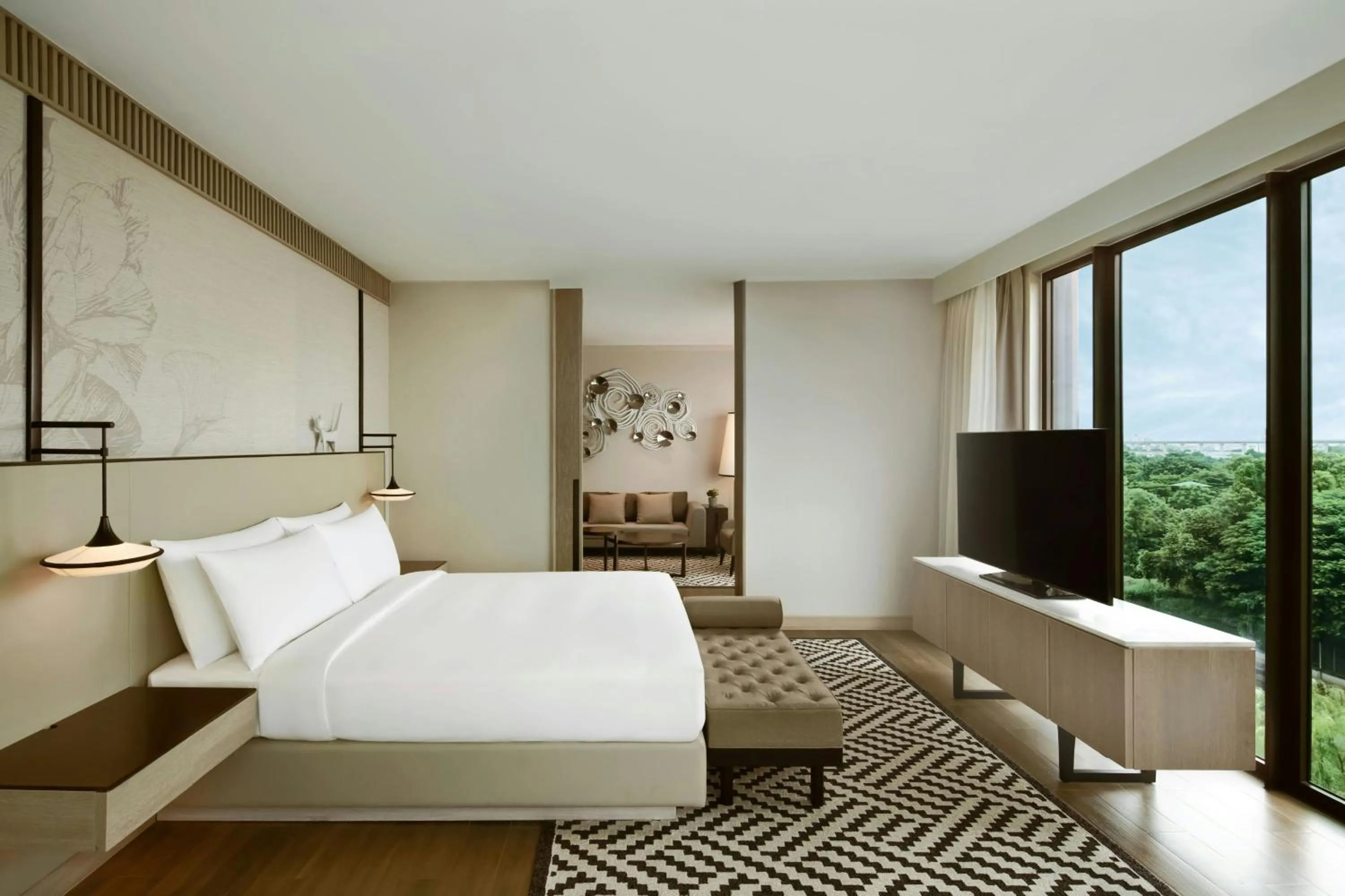 Bedroom, Bed in Courtyard by Marriott Bangkok Suvarnabhumi Airport