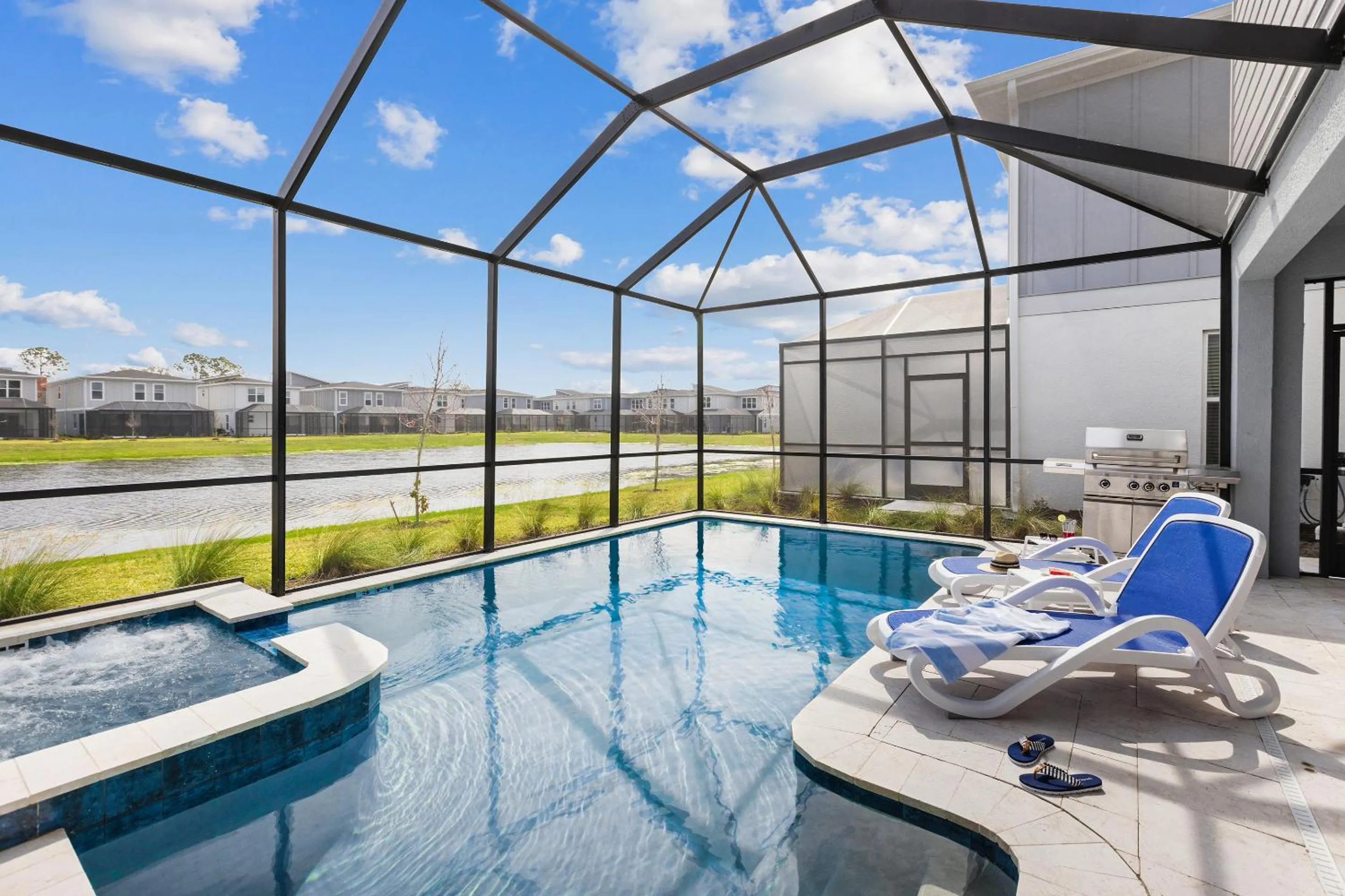 BBQ facilities in Villatel Orlando Resort