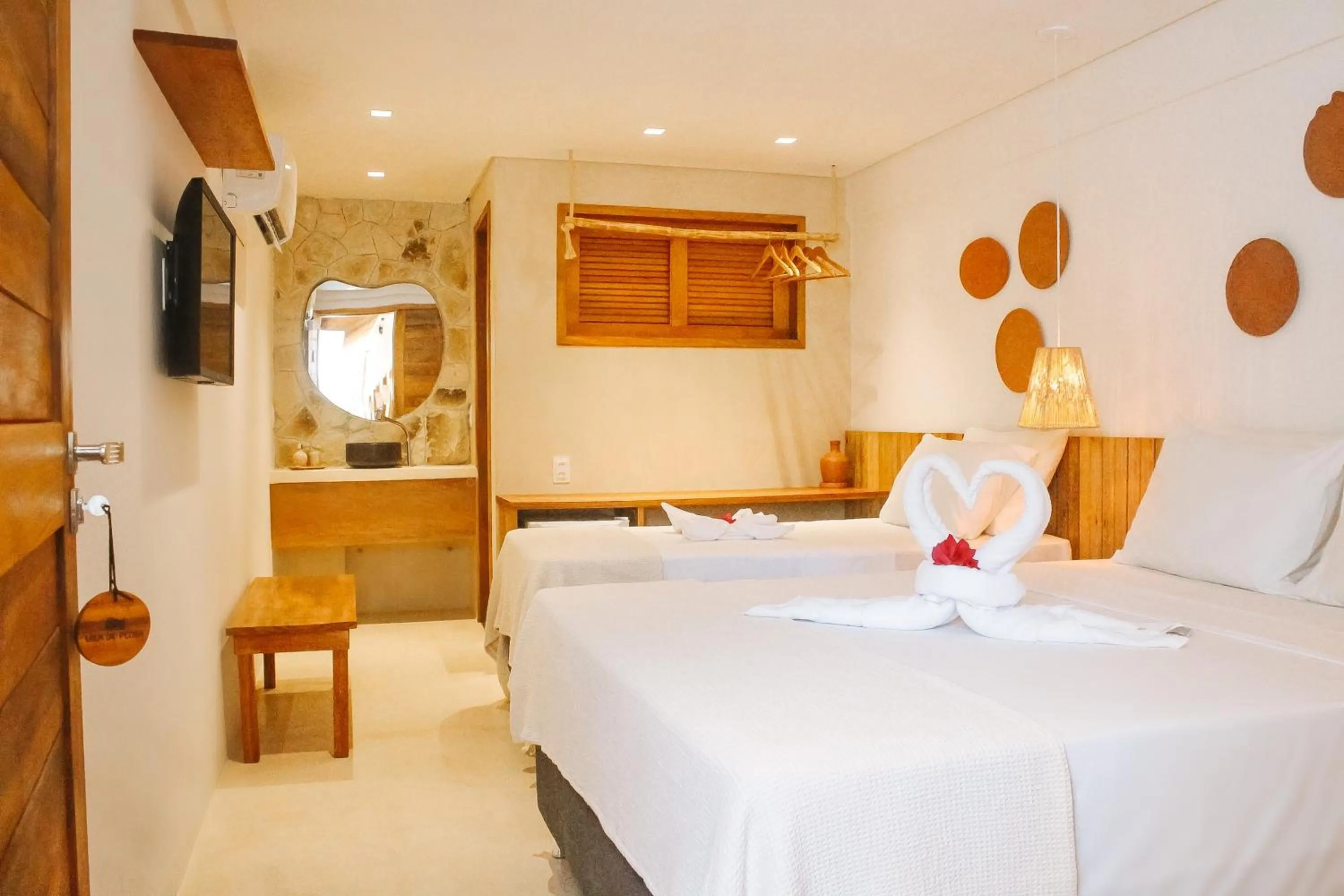 Bed in Pousada Vila de Pedra