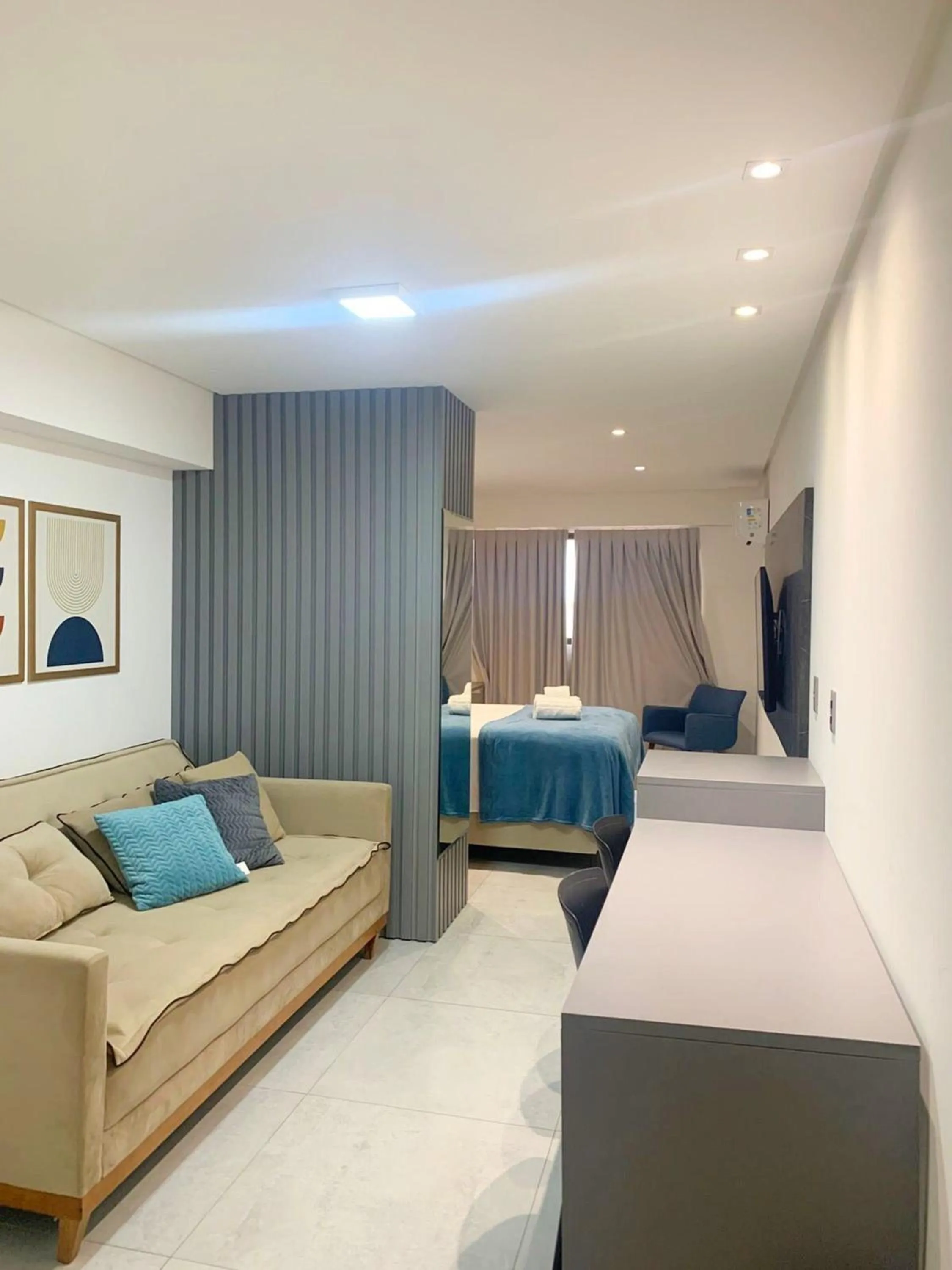 Bed in Flat beira-mar no Arpoar suítes