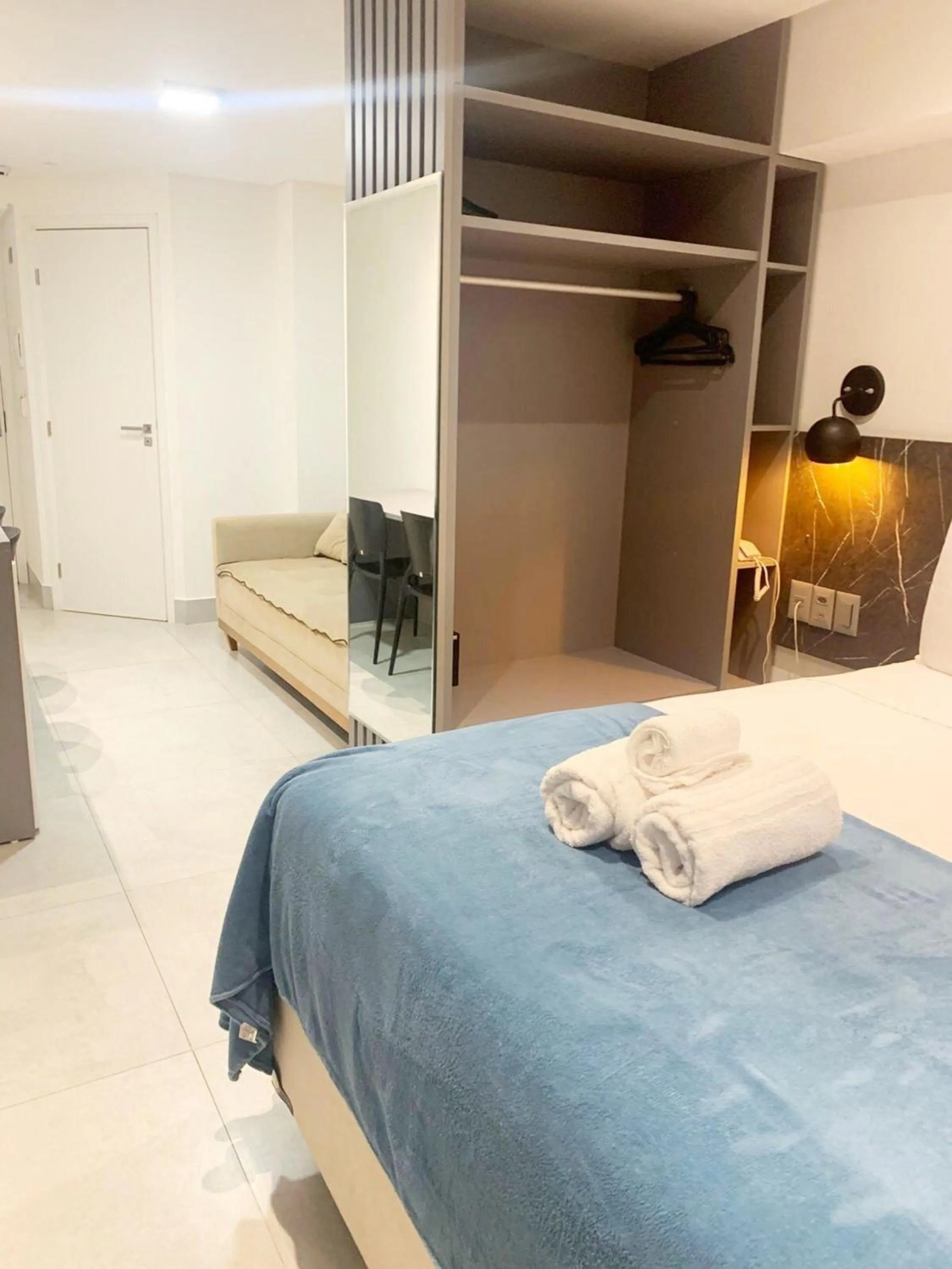 Bed in Flat beira-mar no Arpoar suítes