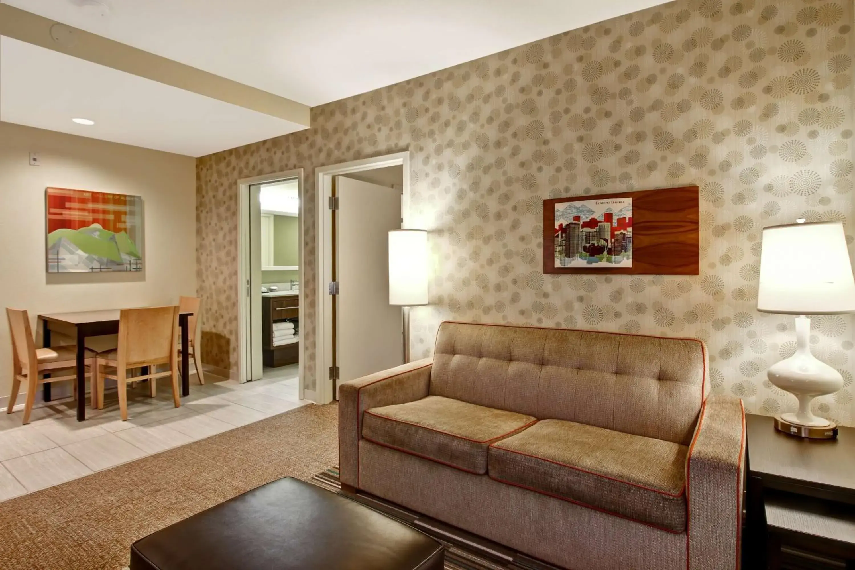 Living room in Home2 Suites by Hilton West Edmonton Living room in Home2 Suites by Hilton West Edmonton