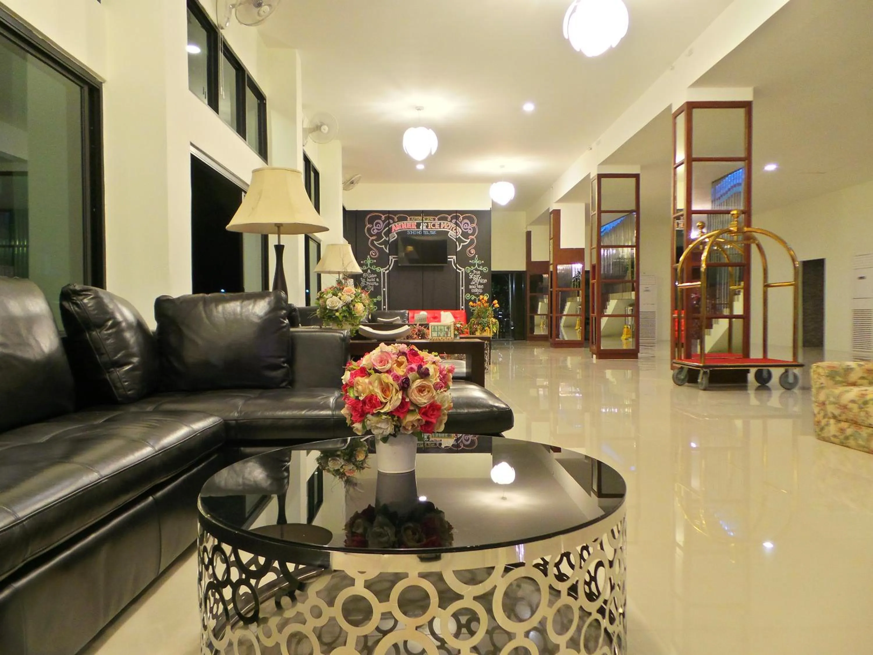 Communal lounge/ TV room in SOHO Boutique Hotel