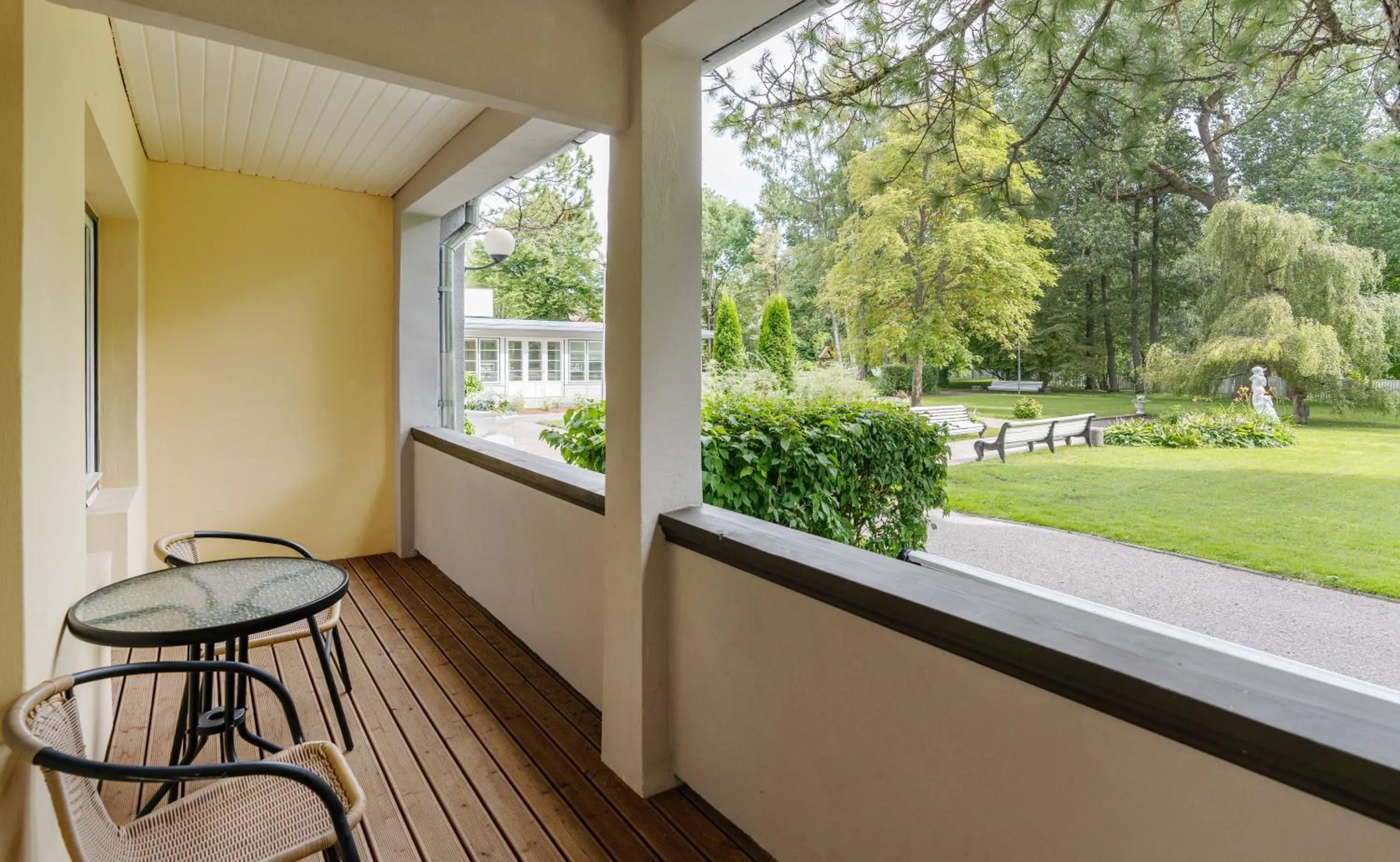 Patio in Wasa Historical 1938 Boutique Hotel