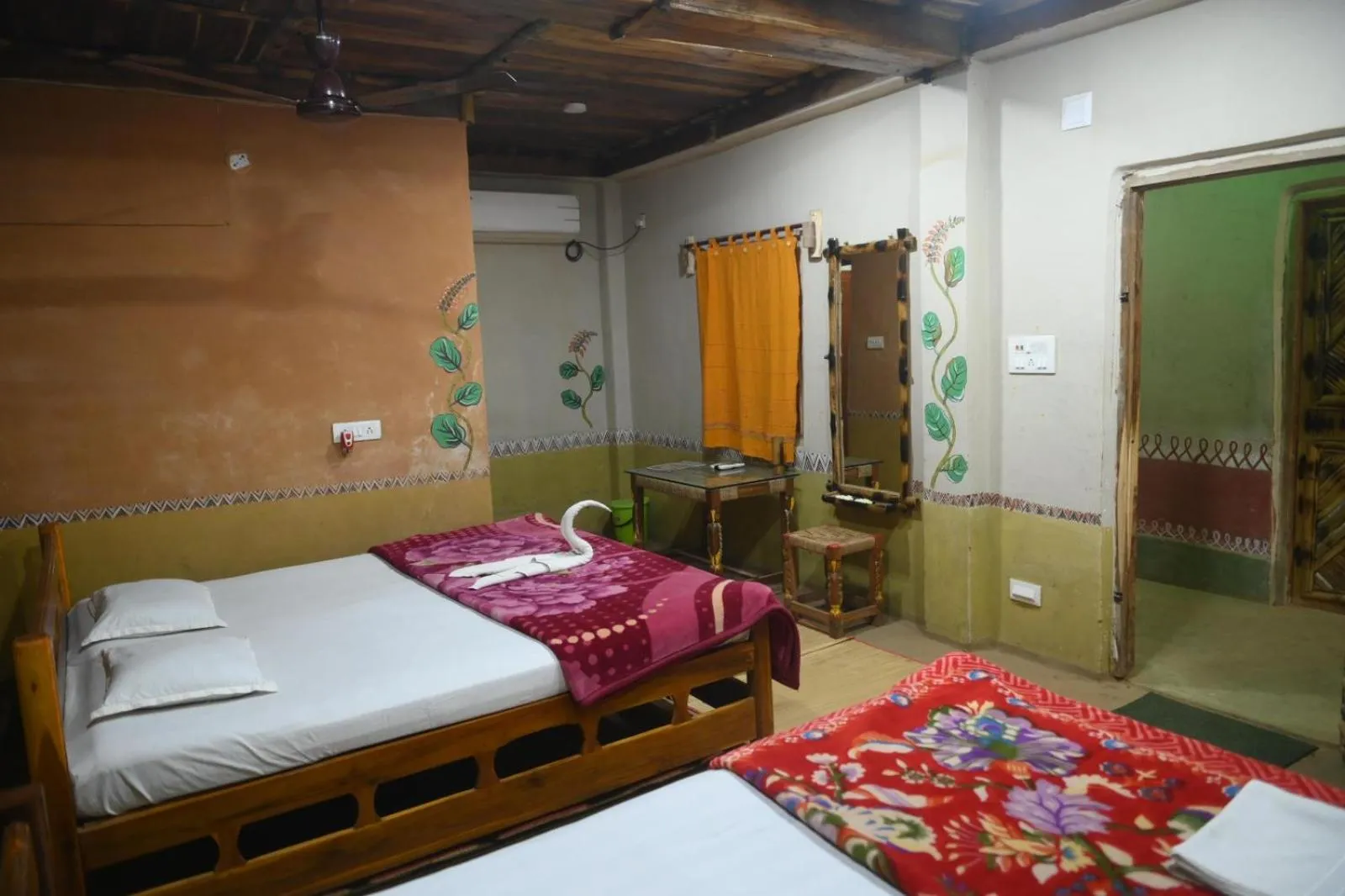 Bed in Ram Shyam Village Resort