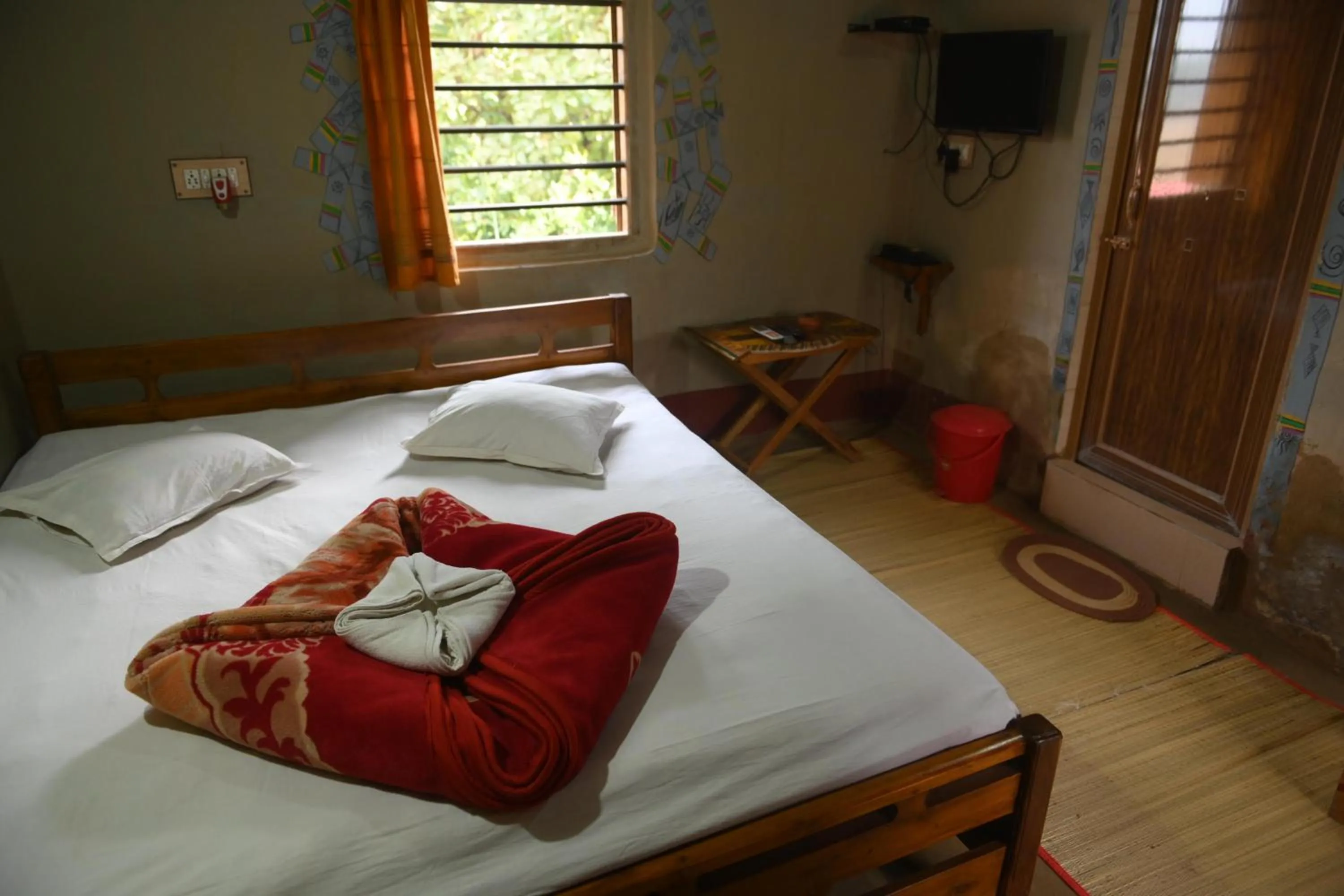 Bed in Ram Shyam Village Resort