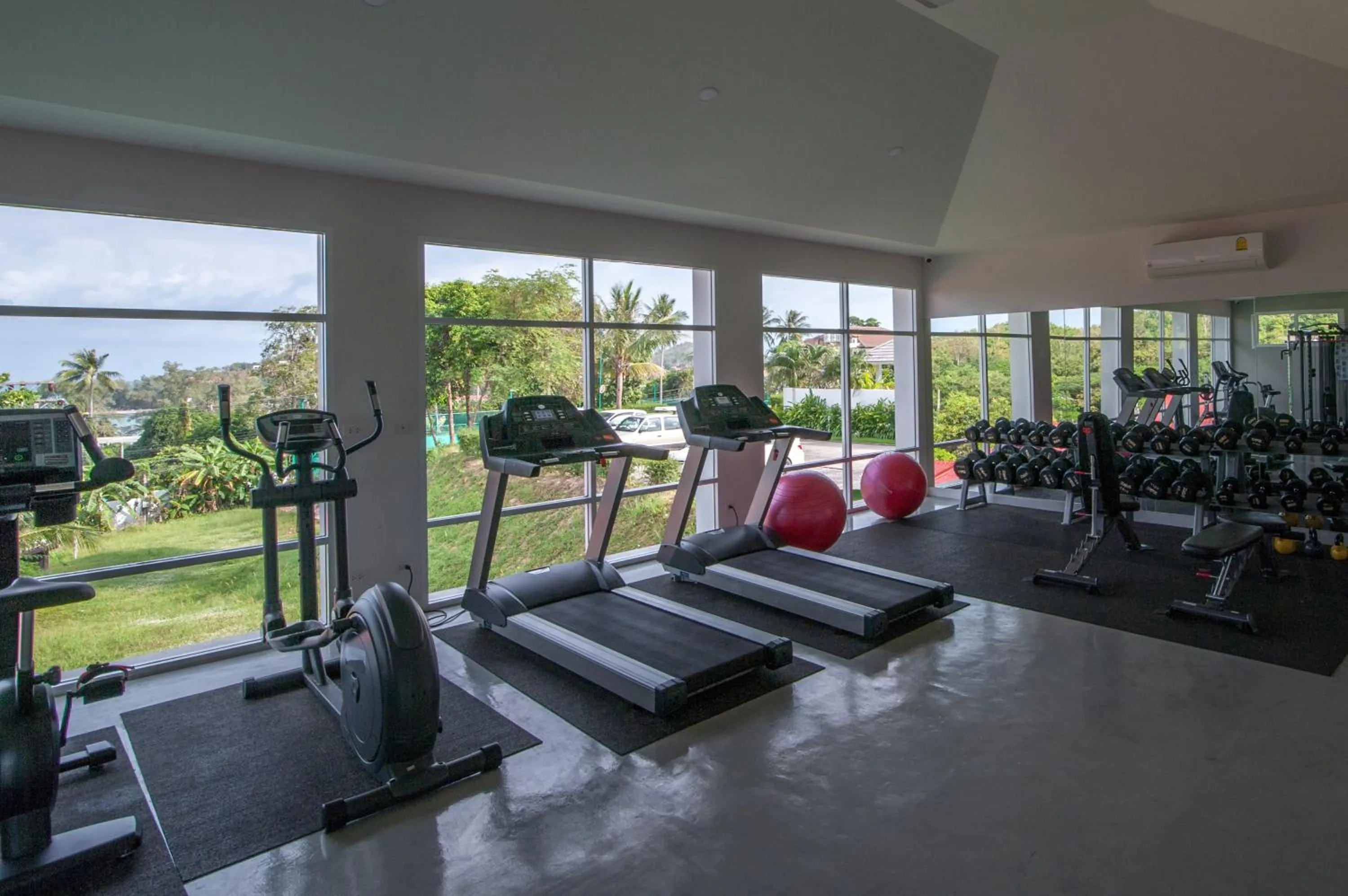 Fitness centre/facilities in Samui Blu, villa with private pool