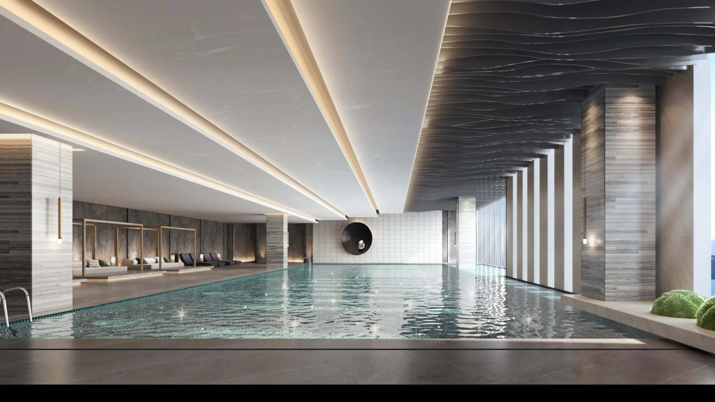 Swimming pool in Crowne Plaza Jinan Runhua by IHG