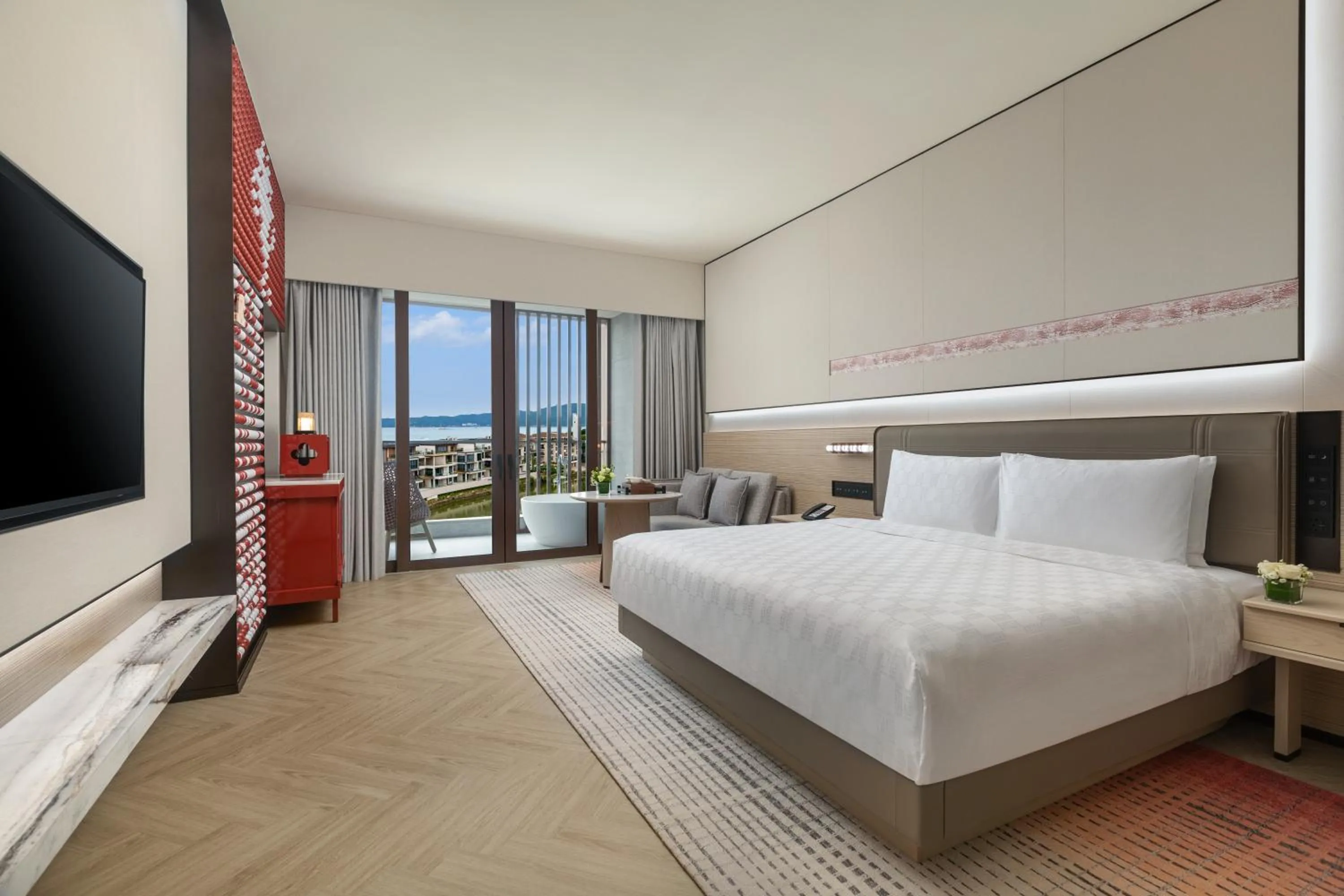 Bedroom, Bed in HUALUXE Sanya Yalong Bay Resort