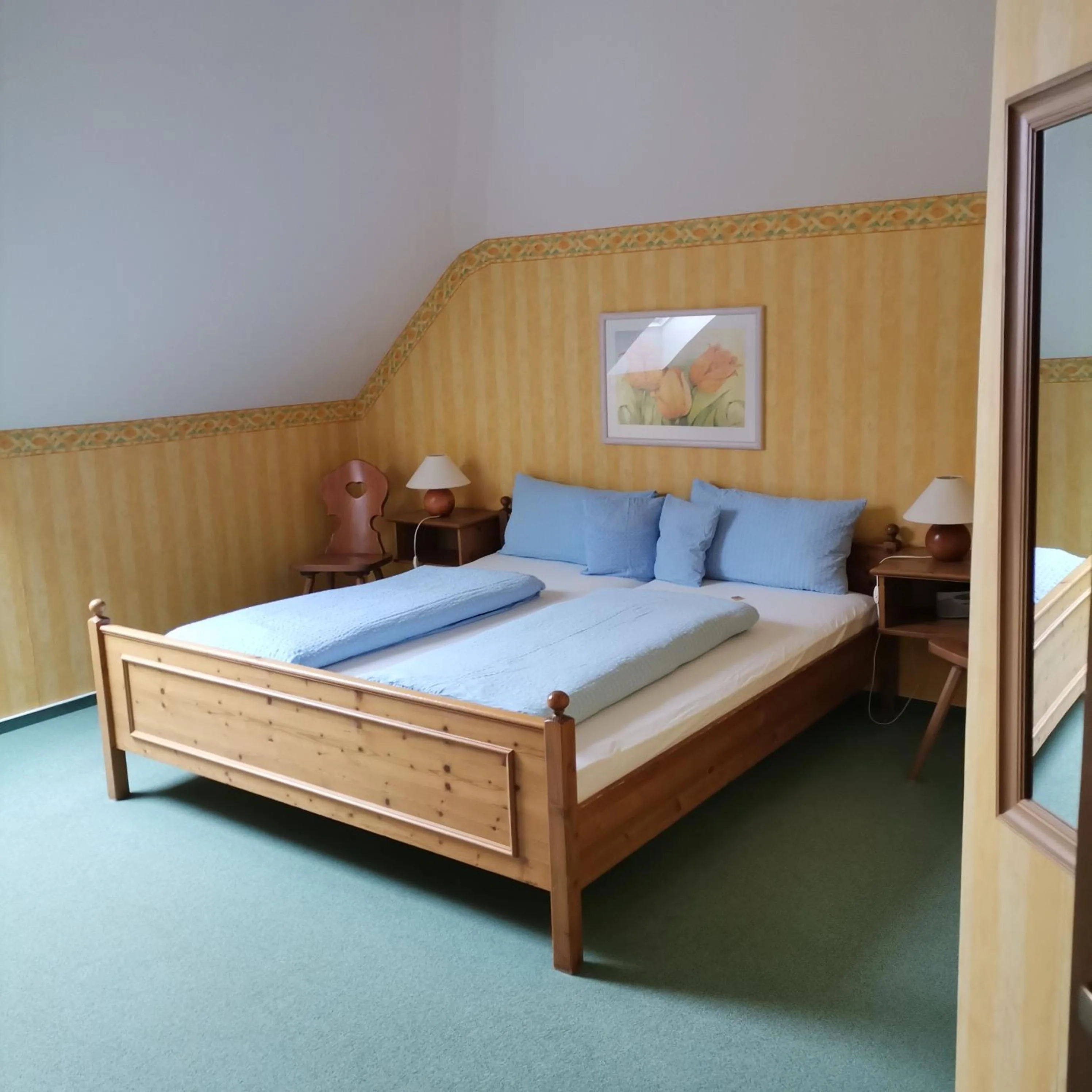 Bed in Ferienwohnungen Kupferkanne