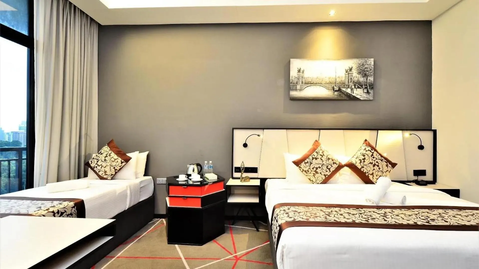 Bed in Red M101 by Oak Tree