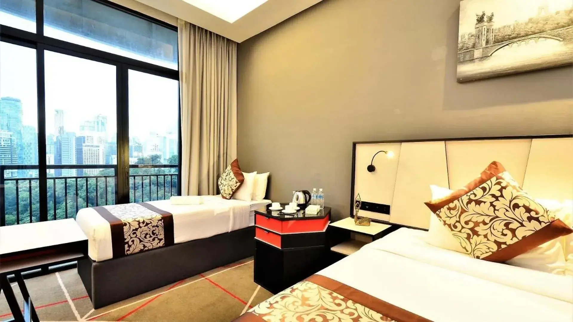 Bed in Red M101 by Oak Tree Bed in Red M101 by Oak Tree