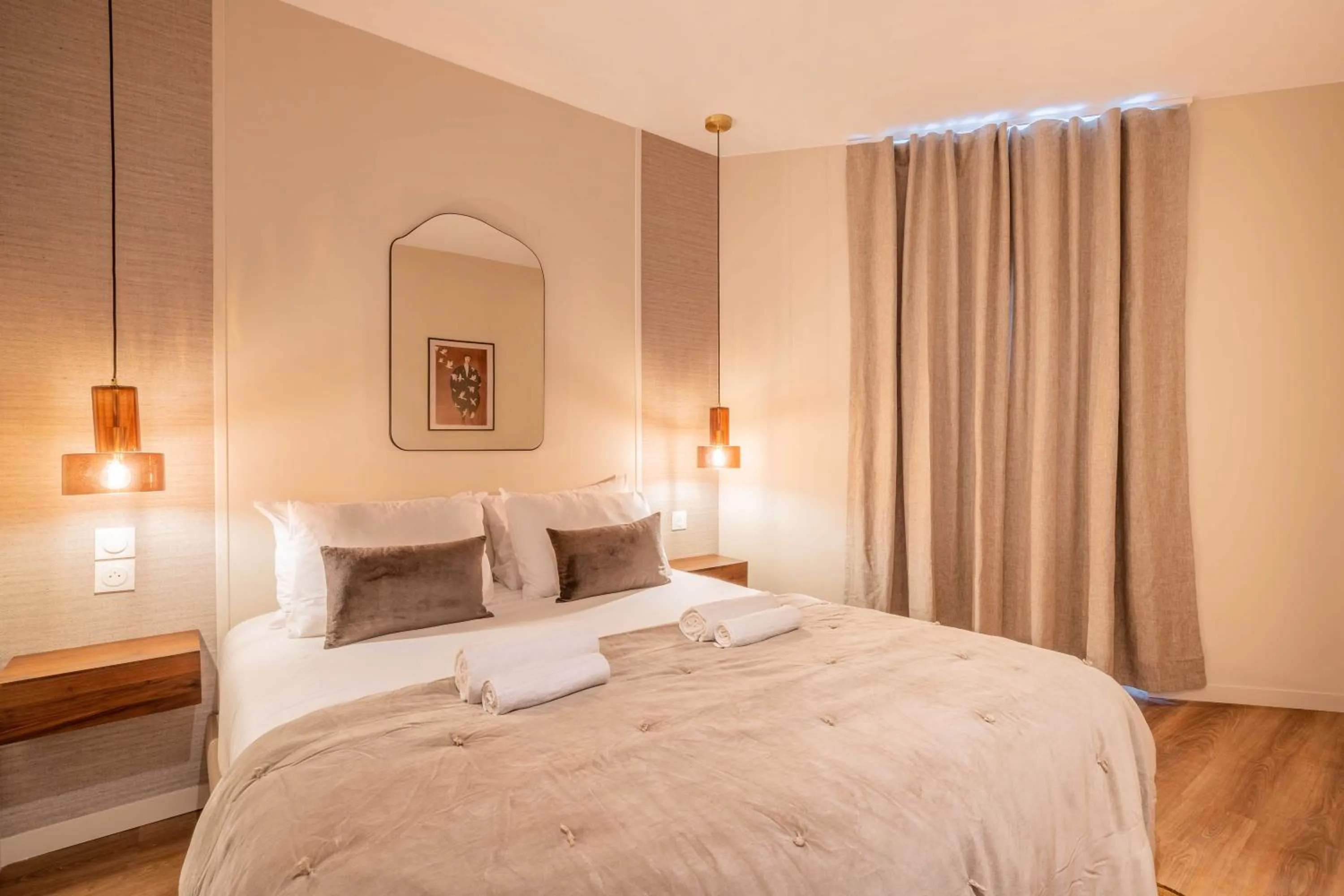 Photo of the whole room, Bed in Résidence Le Belleville