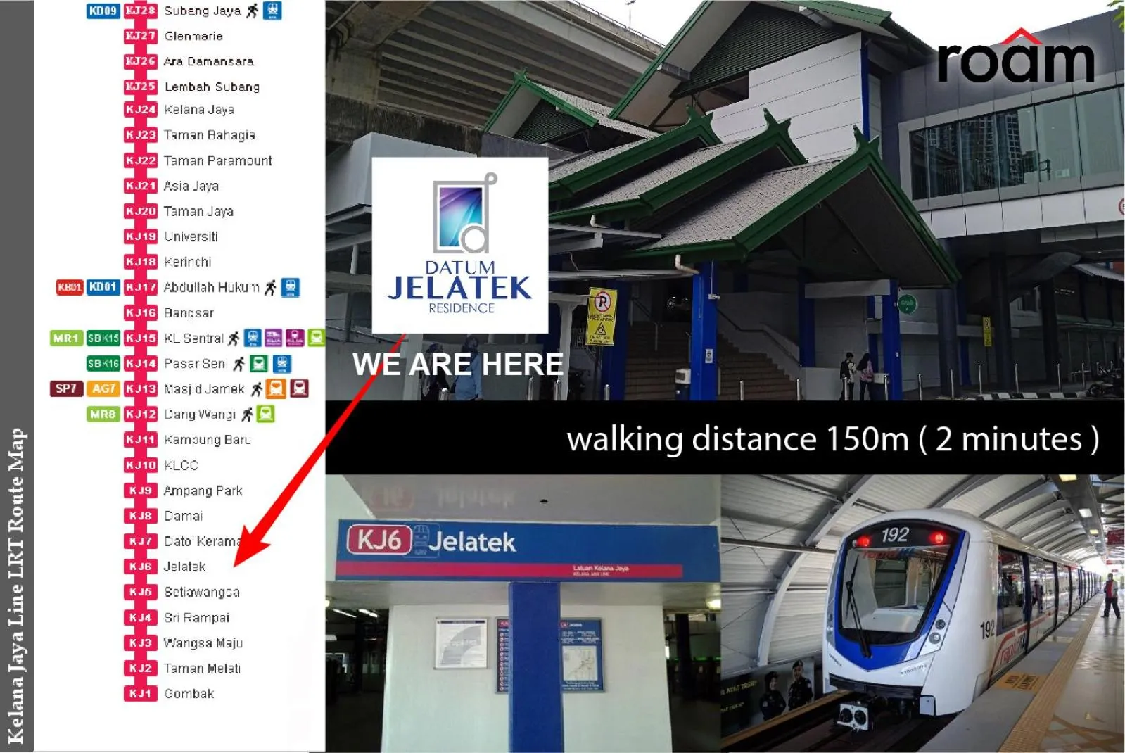 Location in Datum Jelatek Sky Residence Kuala Lumpur, Roam