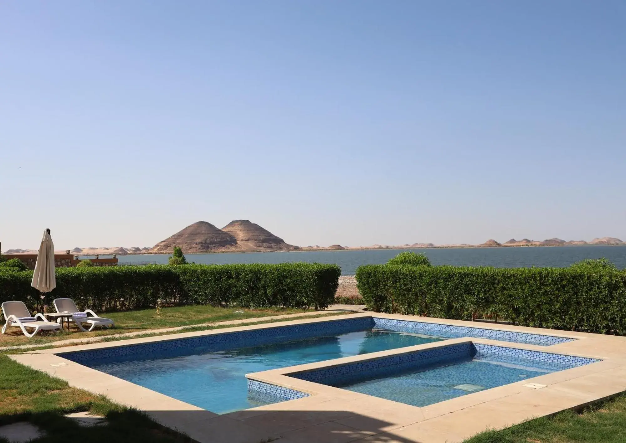 Pool view in Azal Lagoons Resort Abu Simbel Pool view in Azal Lagoons Resort Abu Simbel