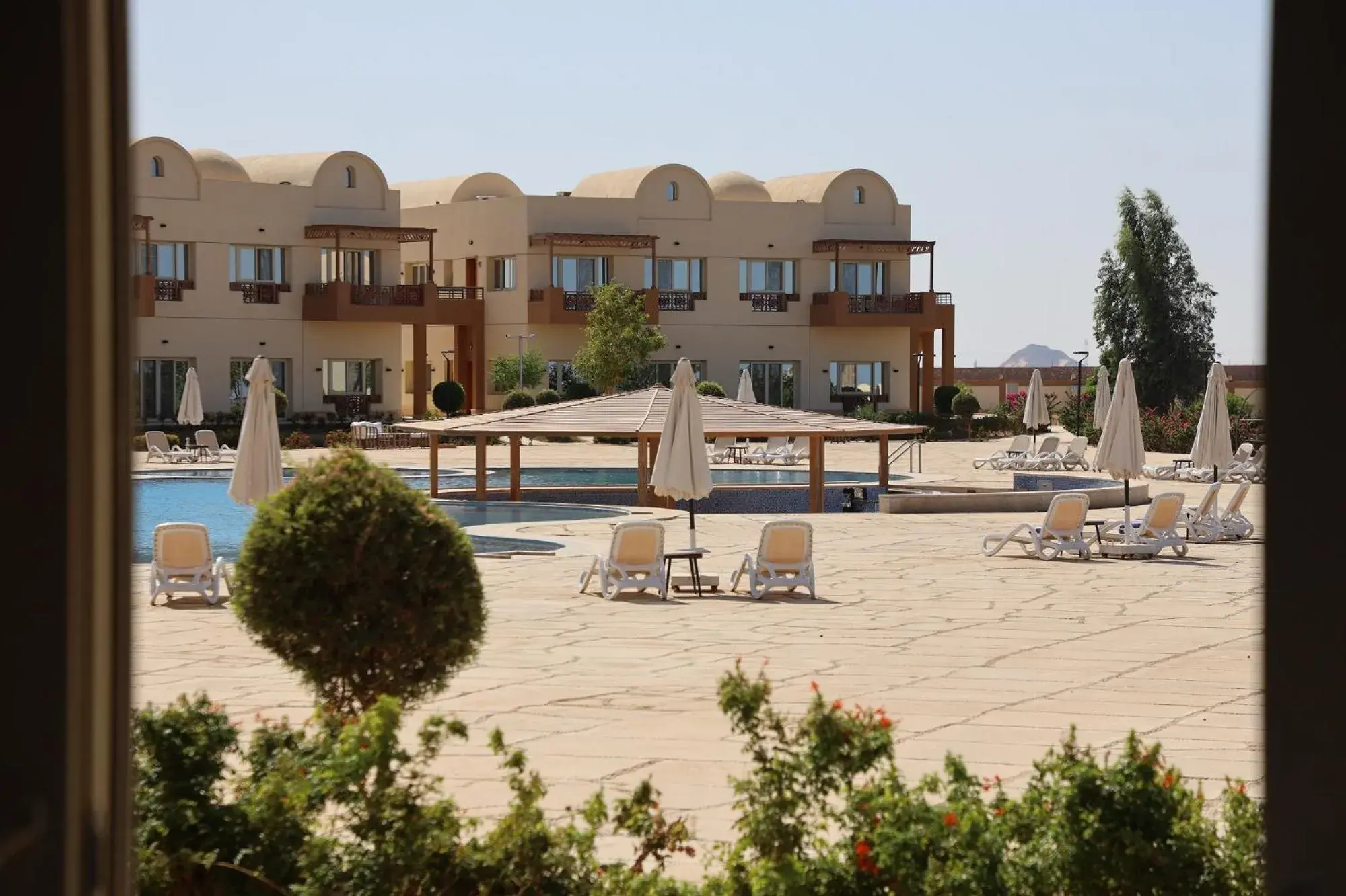Pool view in Azal Lagoons Resort Abu Simbel Pool view in Azal Lagoons Resort Abu Simbel