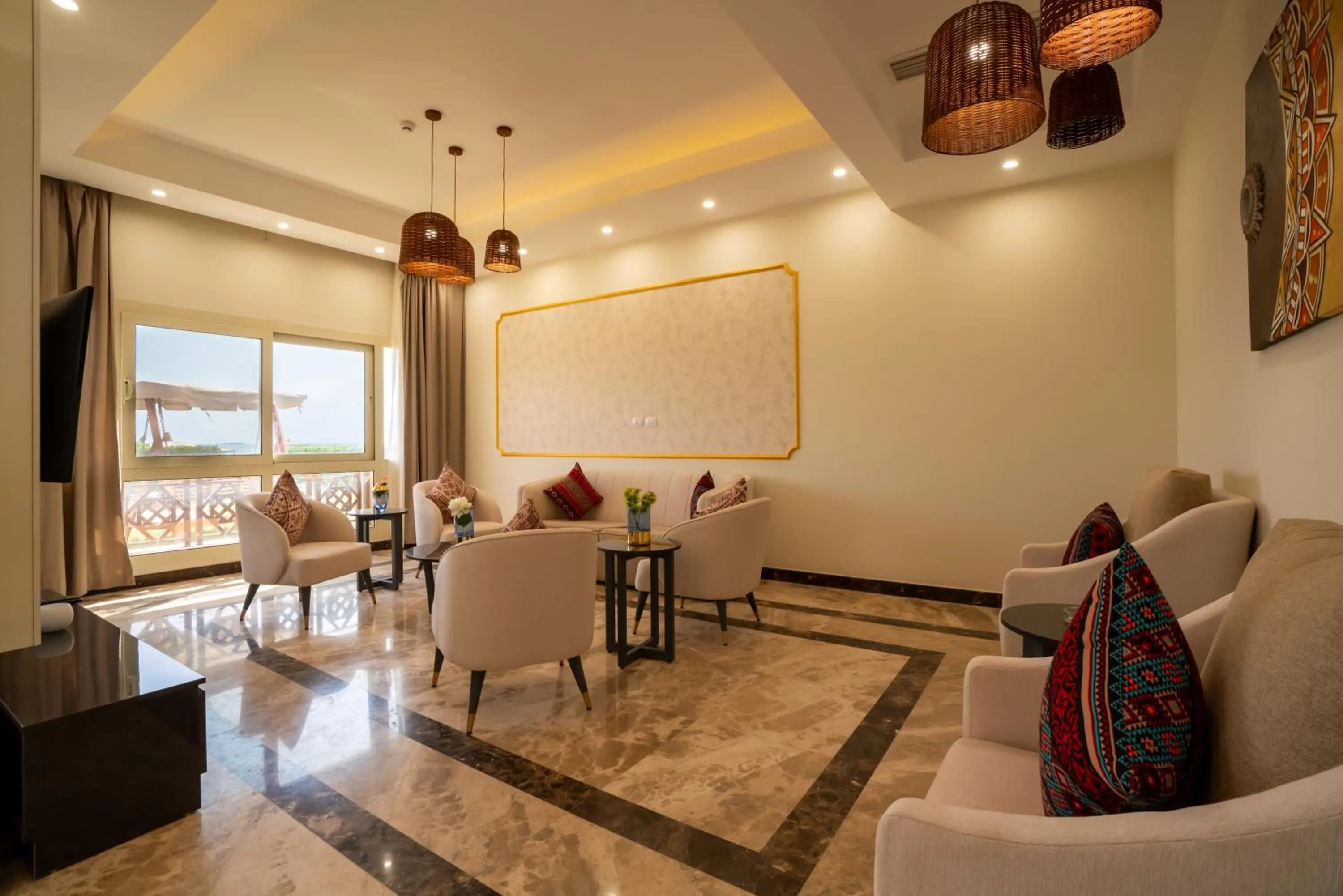 Living room in Azal Lagoons Resort Abu Simbel