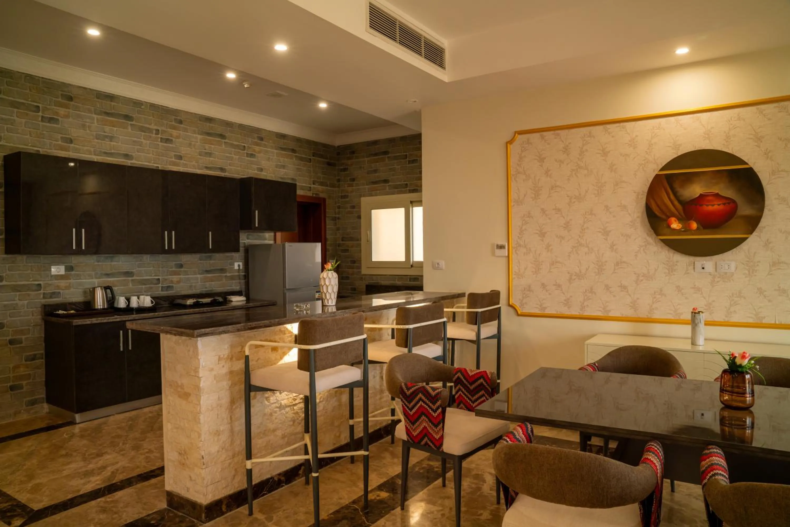 Kitchen or kitchenette in Azal Lagoons Resort Abu Simbel