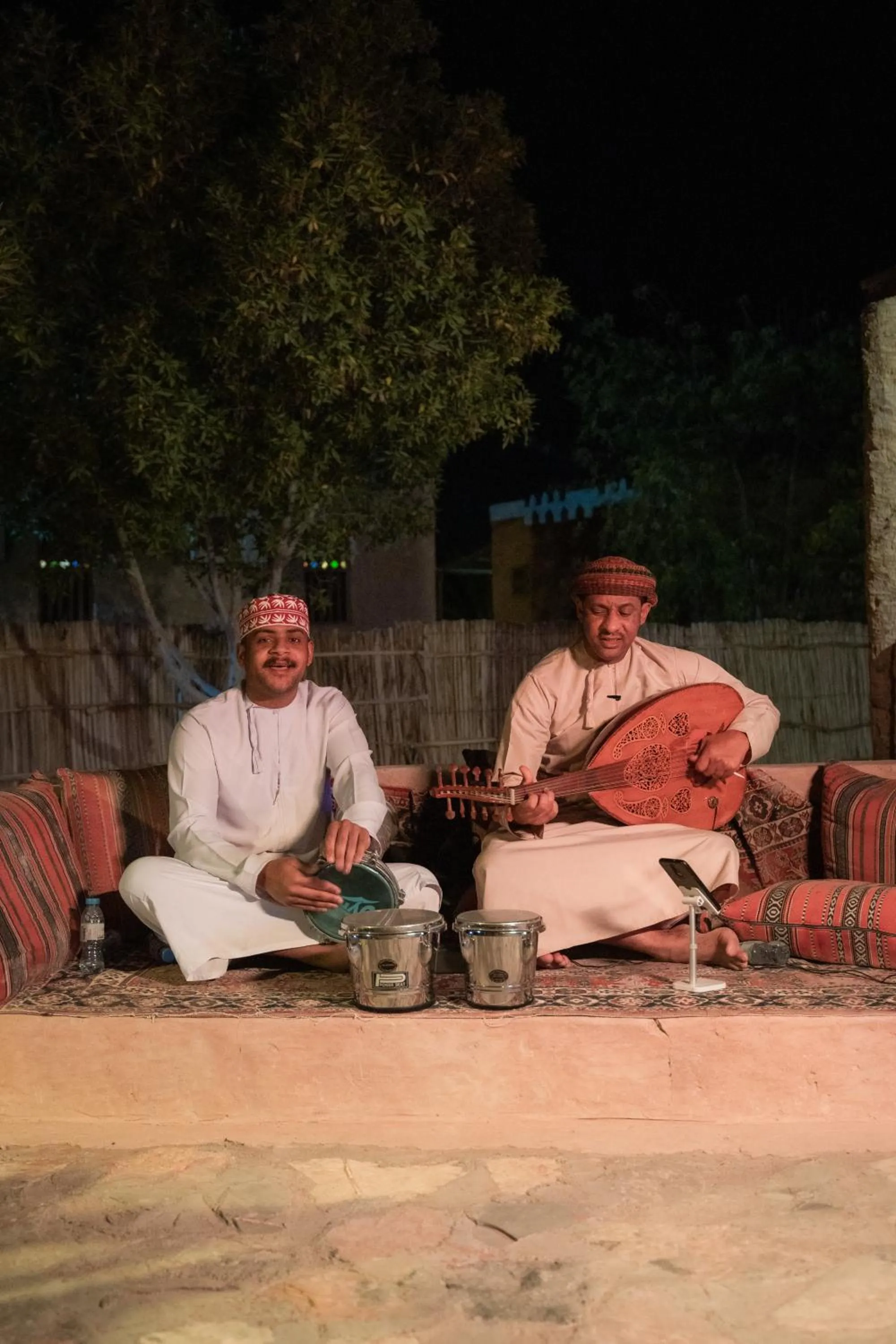 Evening entertainment in Sama al Wasil Desert Camp