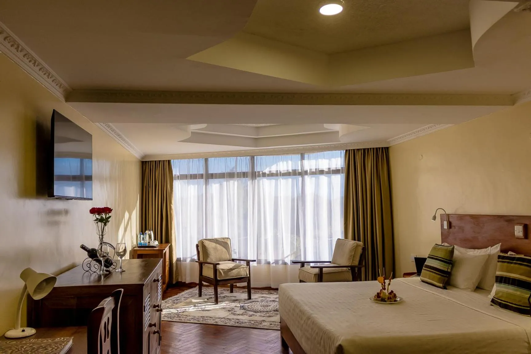 Bed in The Glacier Hotel Nanyuki