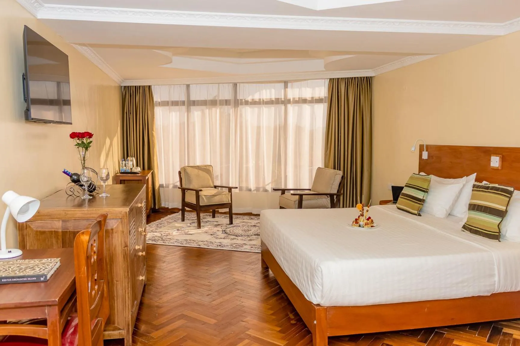 Bed in The Glacier Hotel Nanyuki