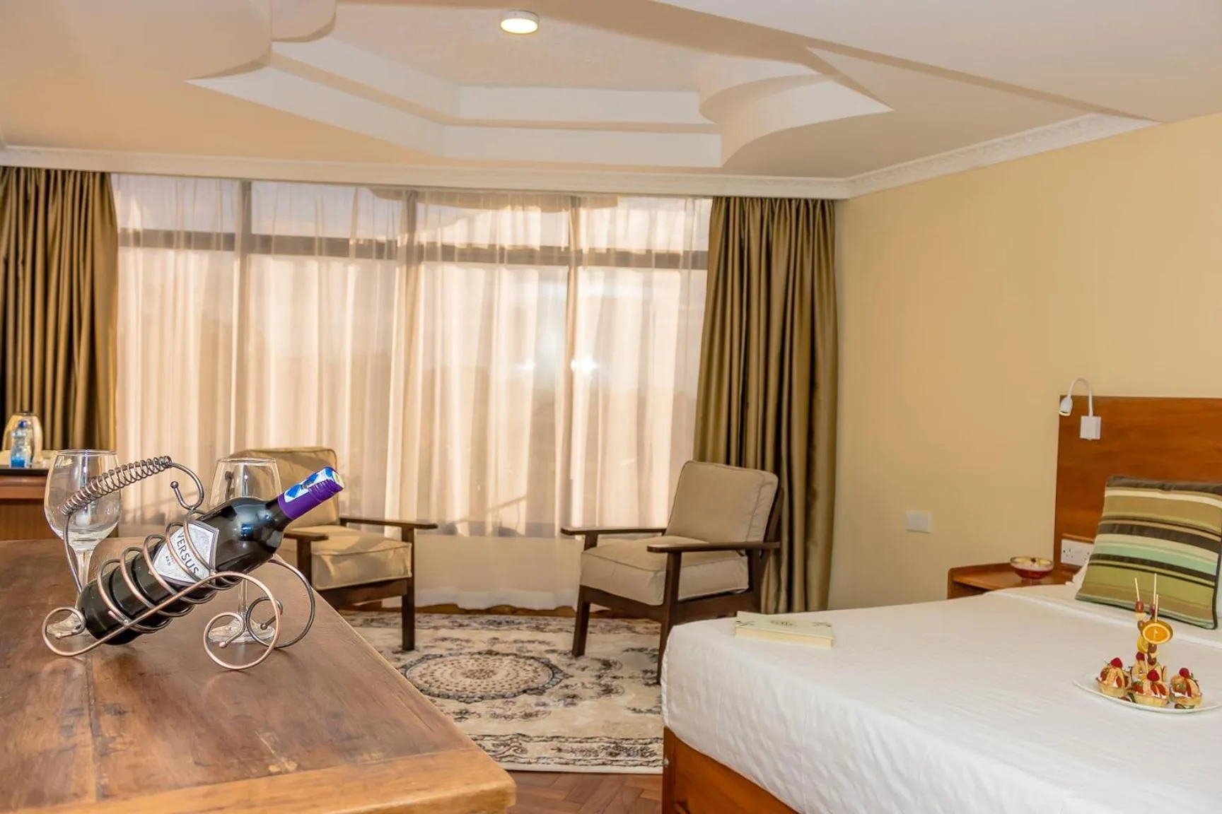 Bed in The Glacier Hotel Nanyuki