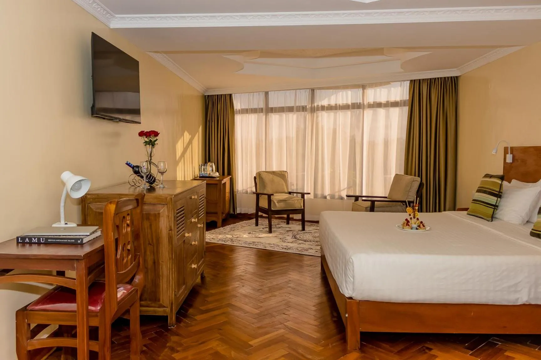 Bed in The Glacier Hotel Nanyuki