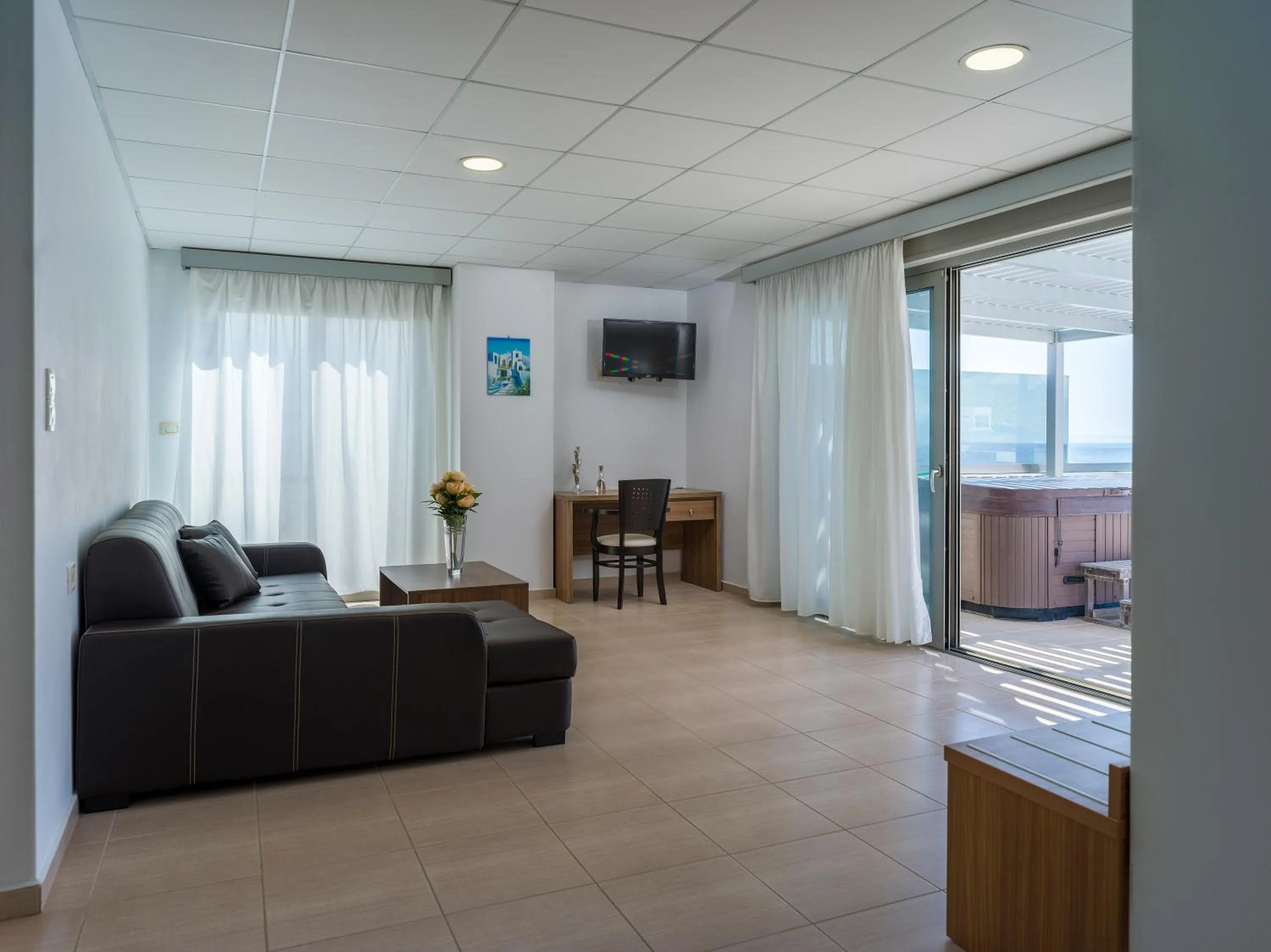 Seating area in Royal Bay Suites