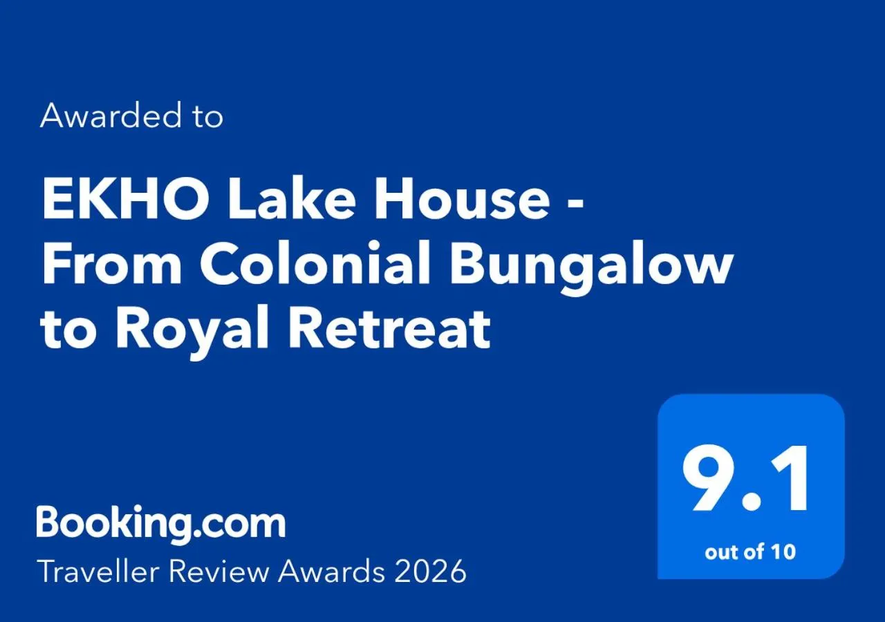 Certificate/Award in EKHO Lake House - From Colonial Bungalow to Royal Retreat