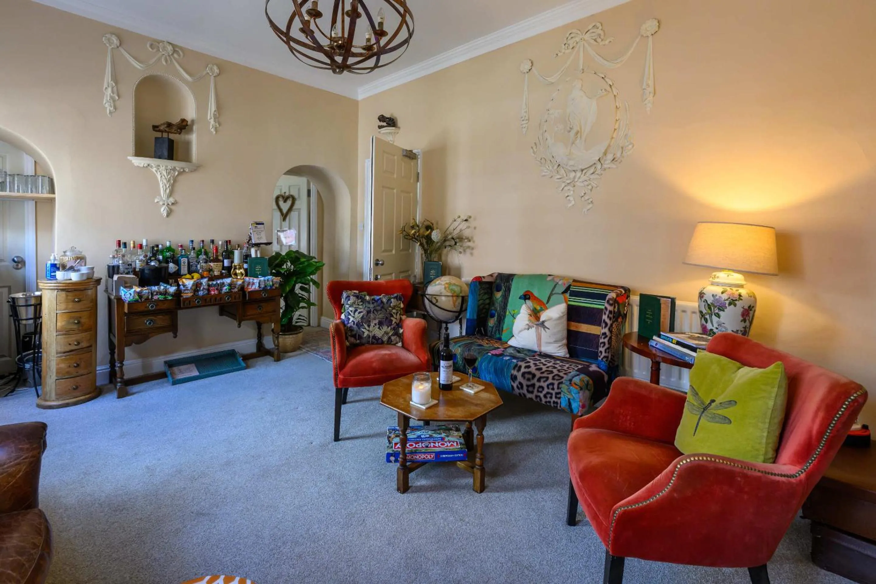 Living room in Darwin's Townhouse