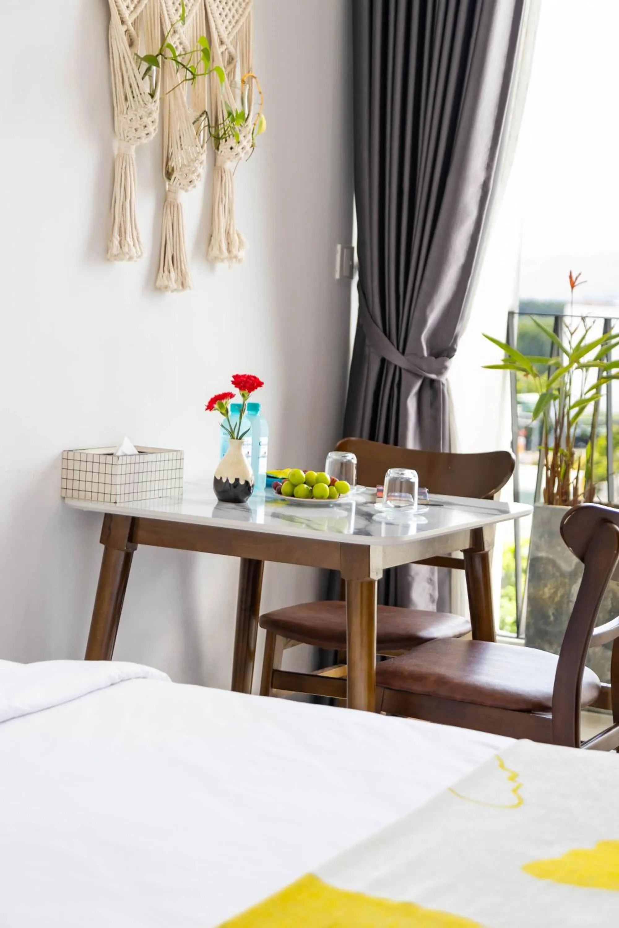 Decorative detail, Bed in MTR Apartment & Hotel