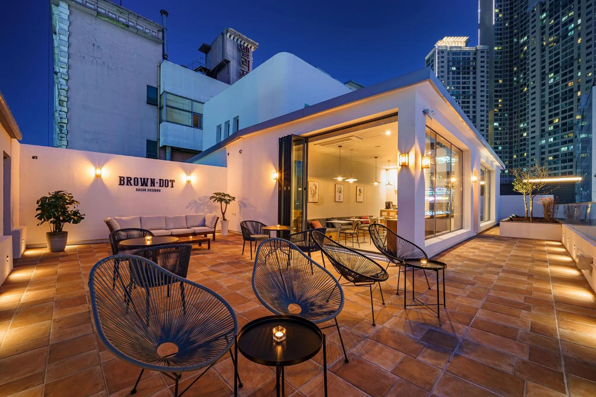 Balcony/Terrace in Brown Dot Hotel Daegu Suseong