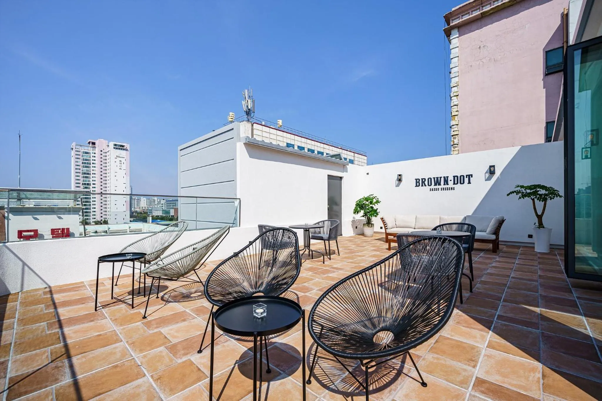 Balcony/Terrace in Brown Dot Hotel Daegu Suseong