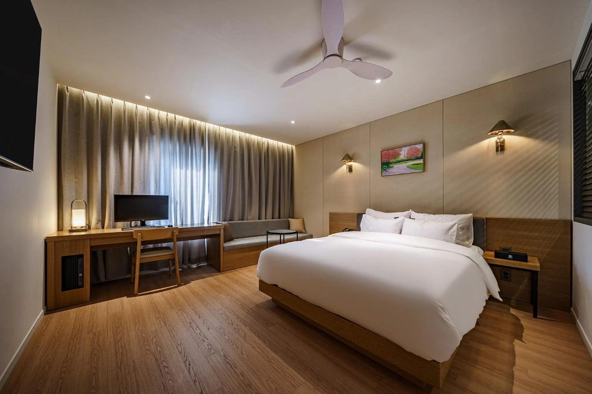 Bed in Brown Dot Hotel Daegu Suseong