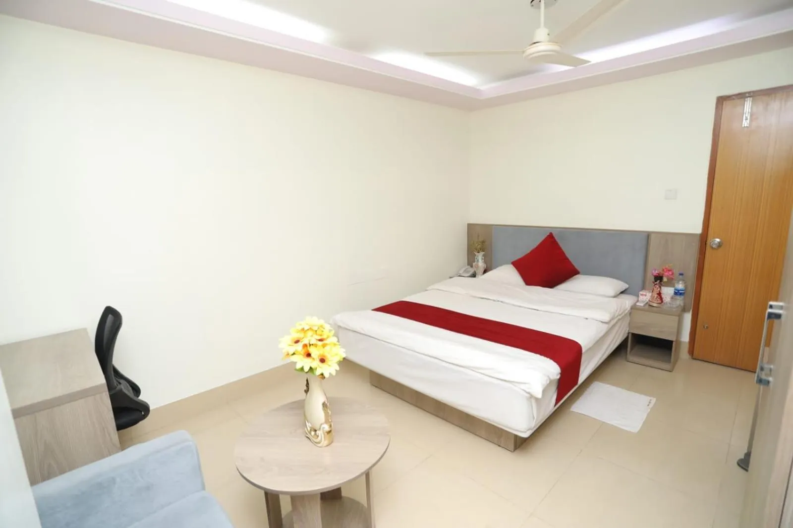 Bed in Wood Burn Hotel