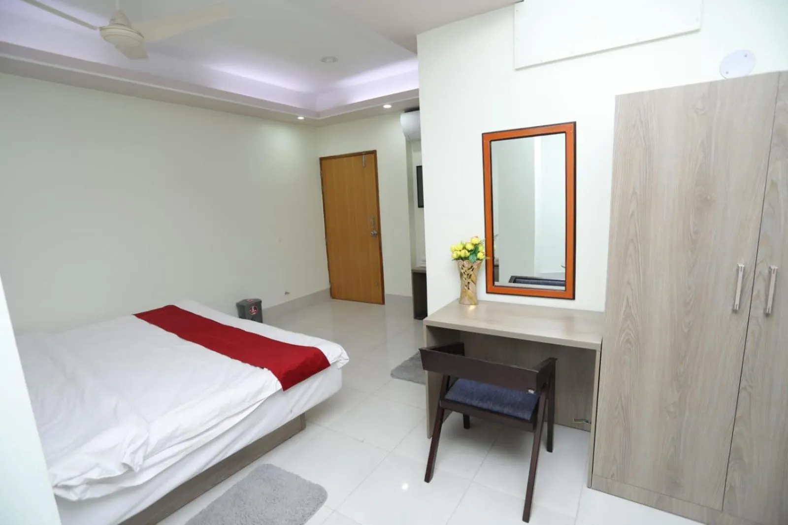 Bed in Wood Burn Hotel