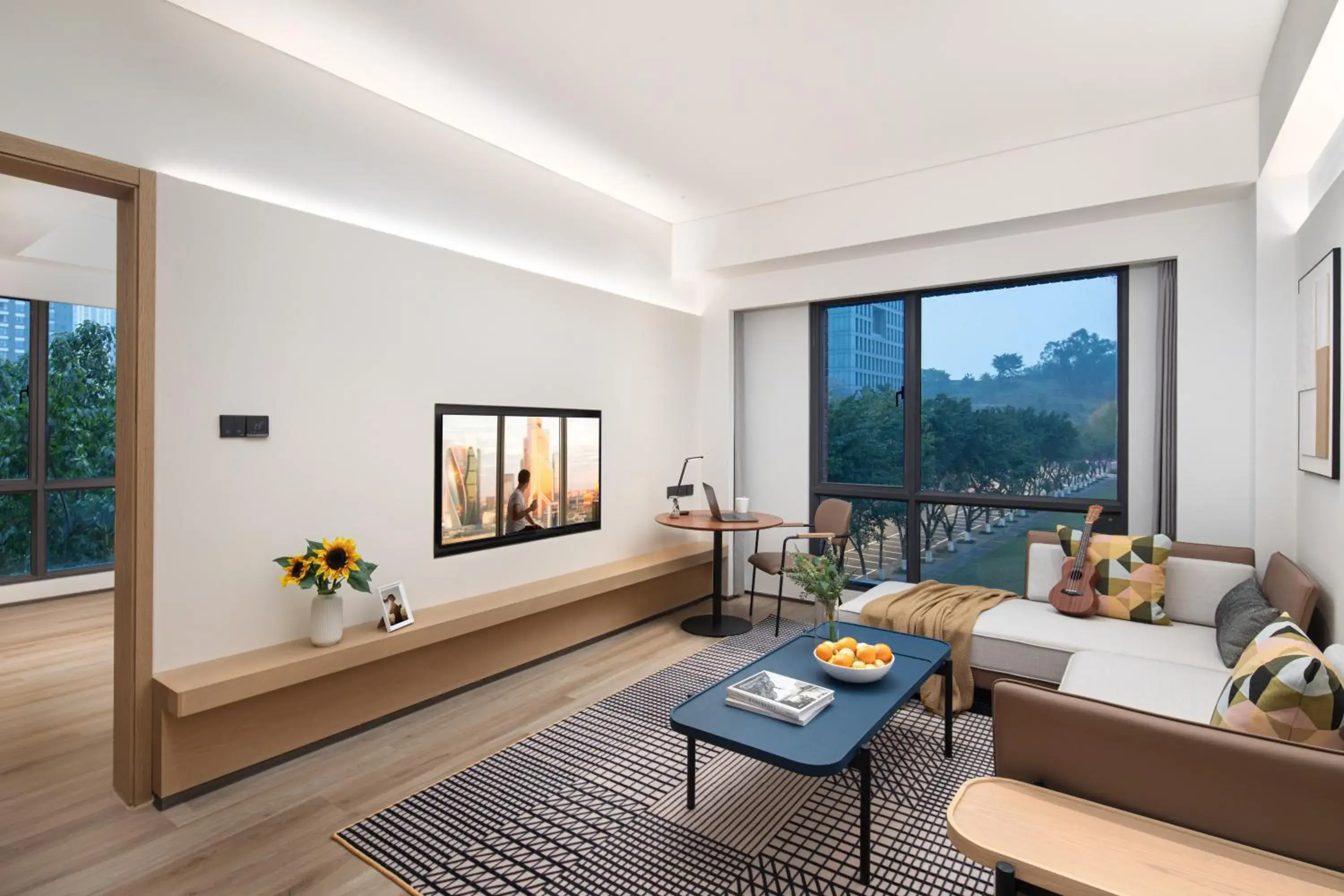 Living room, Bed in Citadines Connect Chayuan Chongqing Living room, Bed in Citadines Connect Chayuan Chongqing