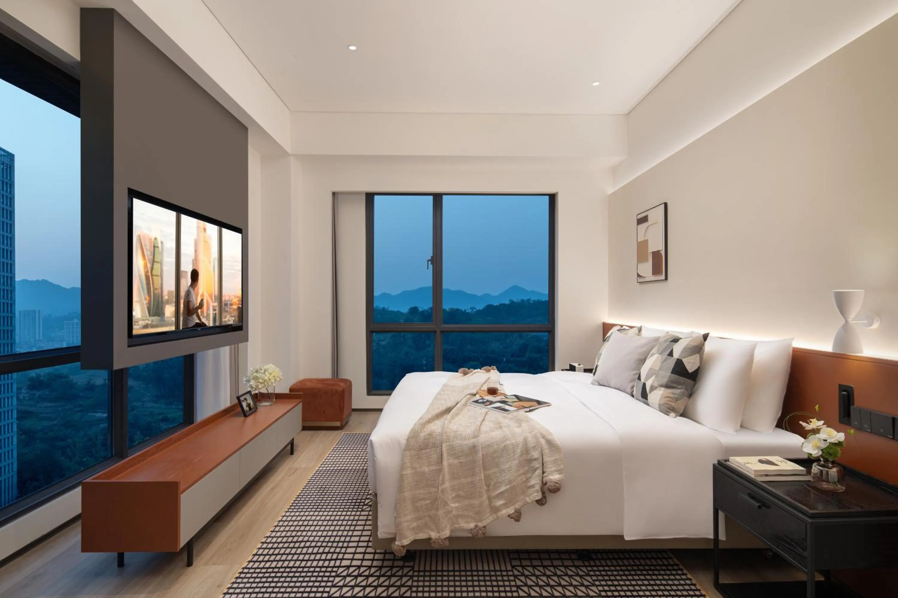 TV and multimedia, Bed in Citadines Connect Chayuan Chongqing