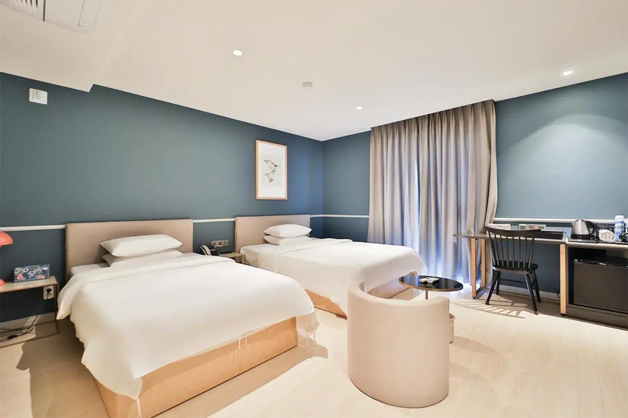 Deluxe Twin Room in Brown Dot Hotel Ulsan Samsan Deluxe Twin Room in Brown Dot Hotel Ulsan Samsan