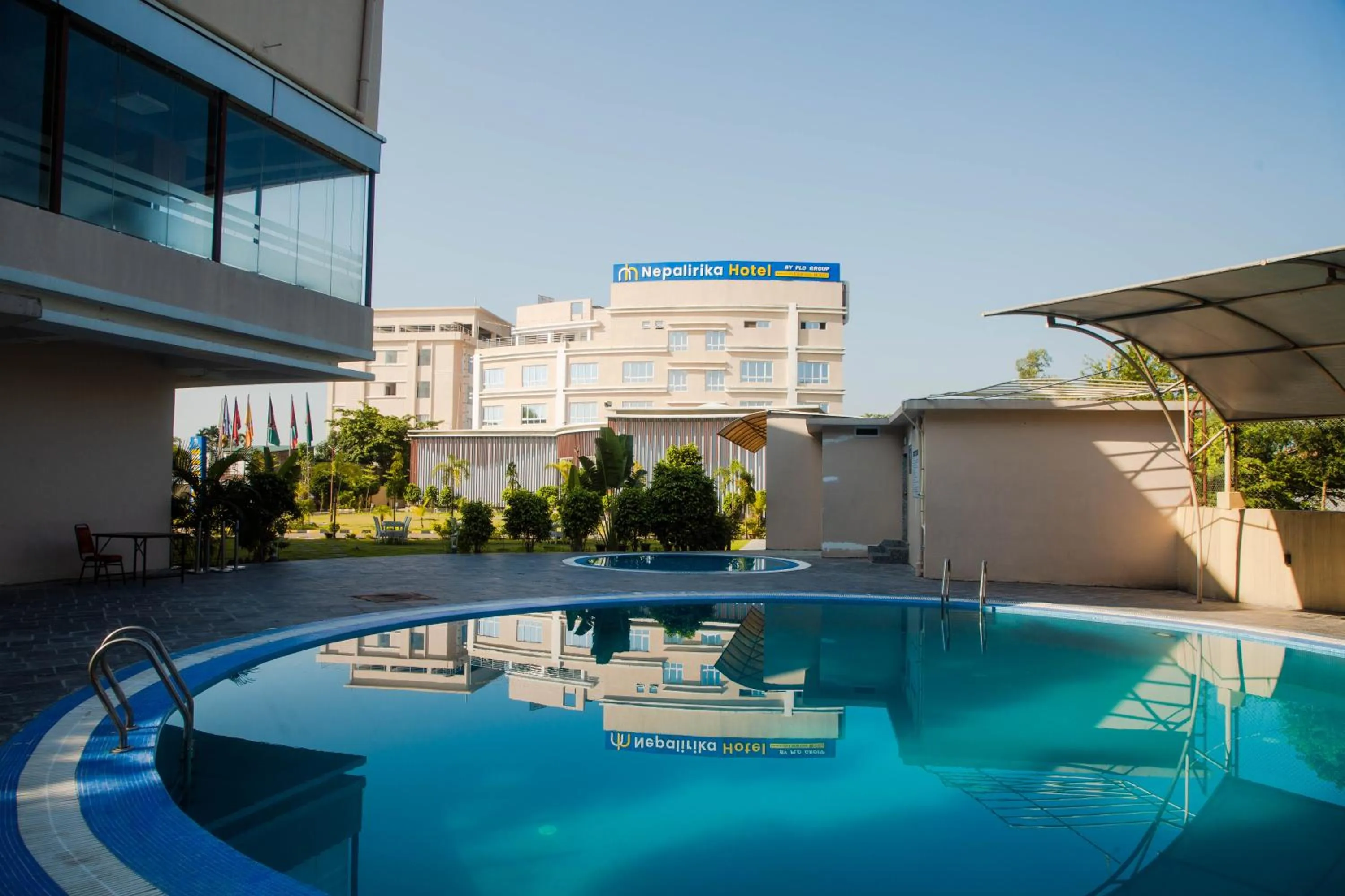 Swimming pool in Nepalirika Hotel Biratchowk