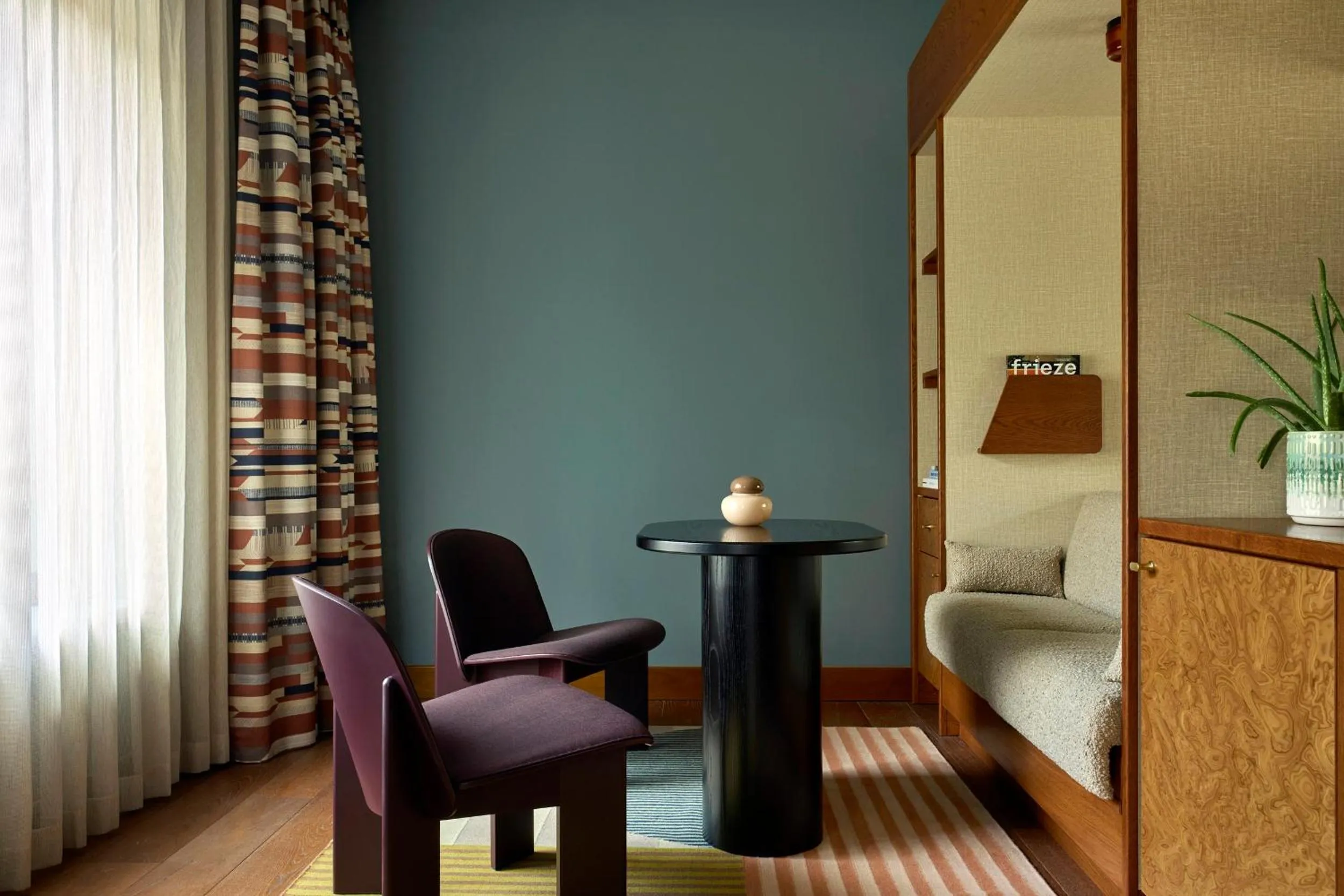 Living room, Bed in Sir Devonshire Square Hotel, part of Sircle Collection