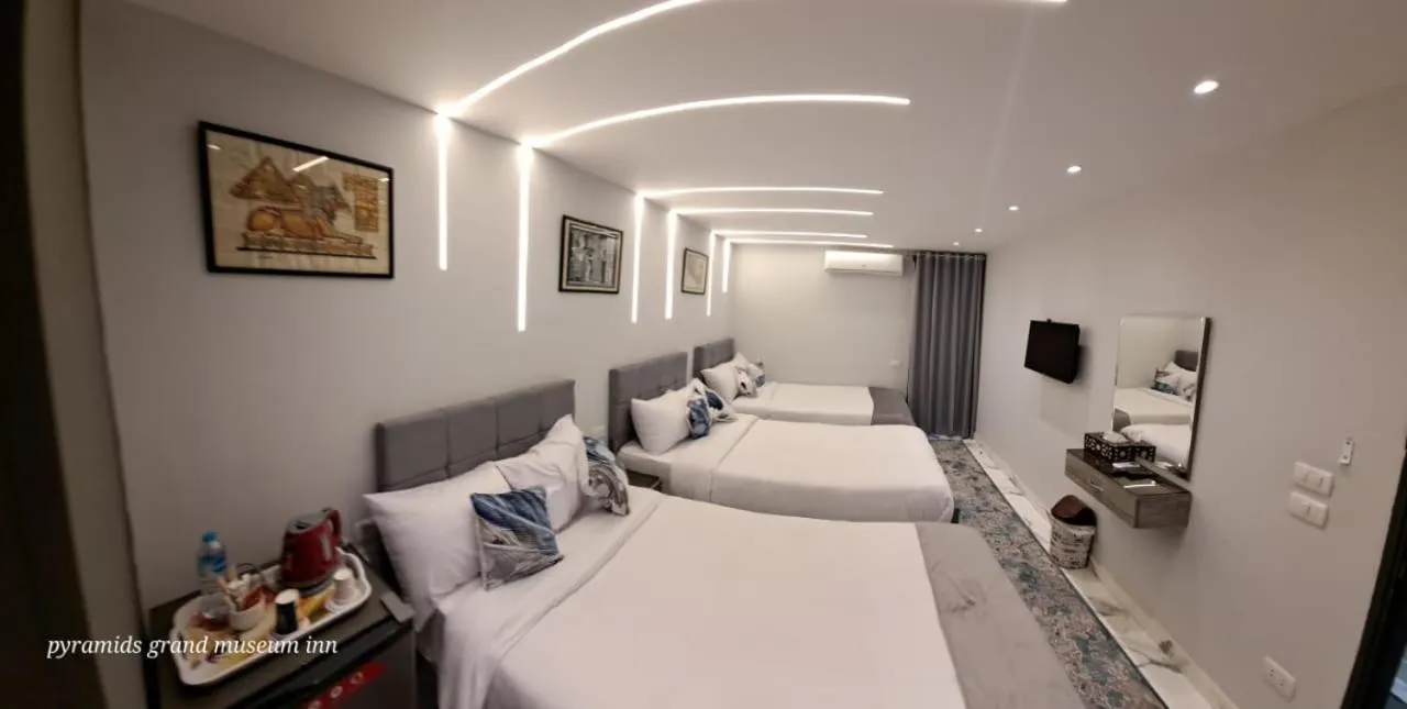 Bed in pyramids grand museum inn